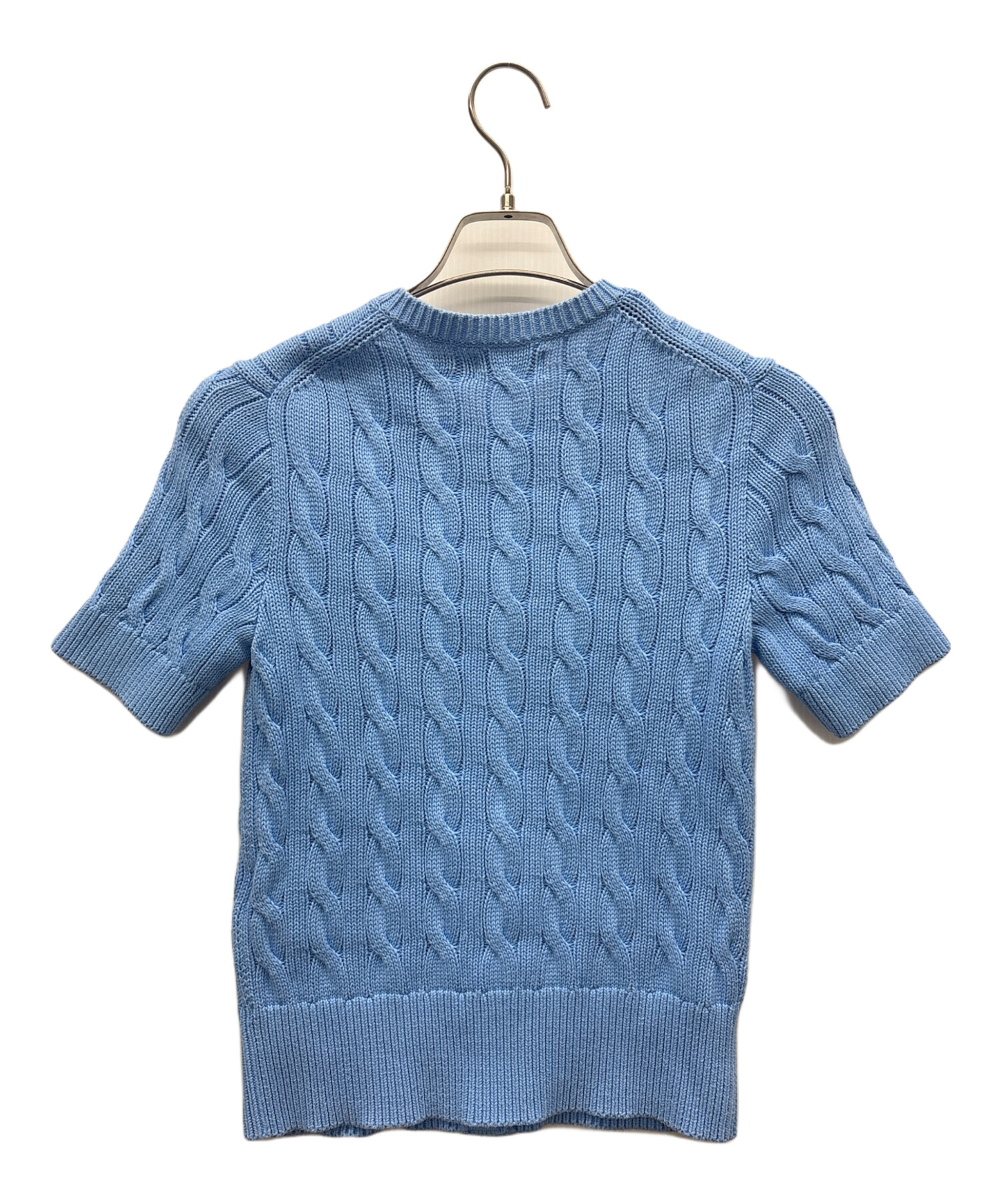 正規品 Polo Ralph Lauren 半袖カーディガン 水色 中古・古着通販】POLO RALPH LAUREN (ポロ・ラルフローレン) 半袖