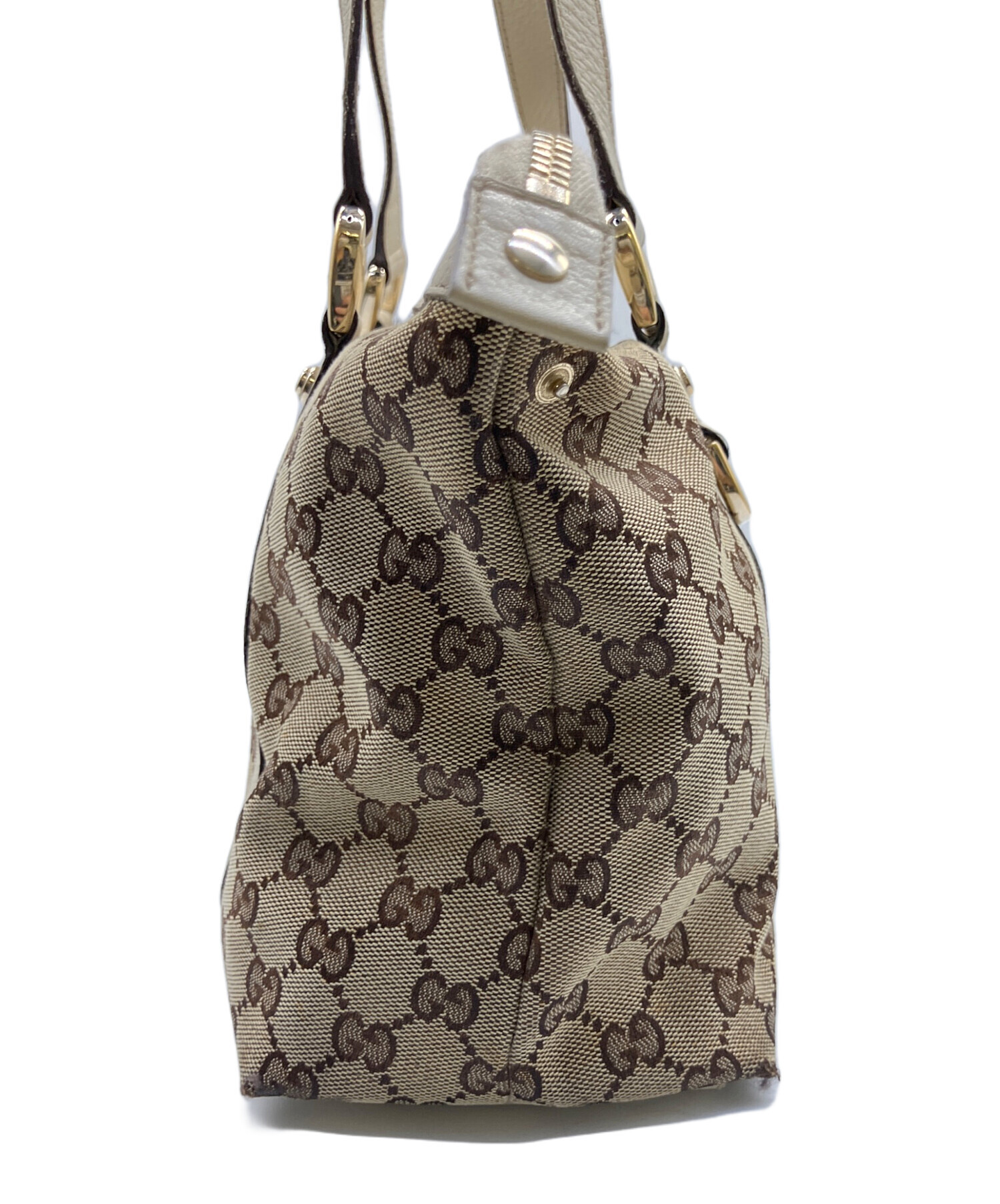 中古・古着通販】GUCCI (グッチ) トートバッグ ブラウン×ベージュ