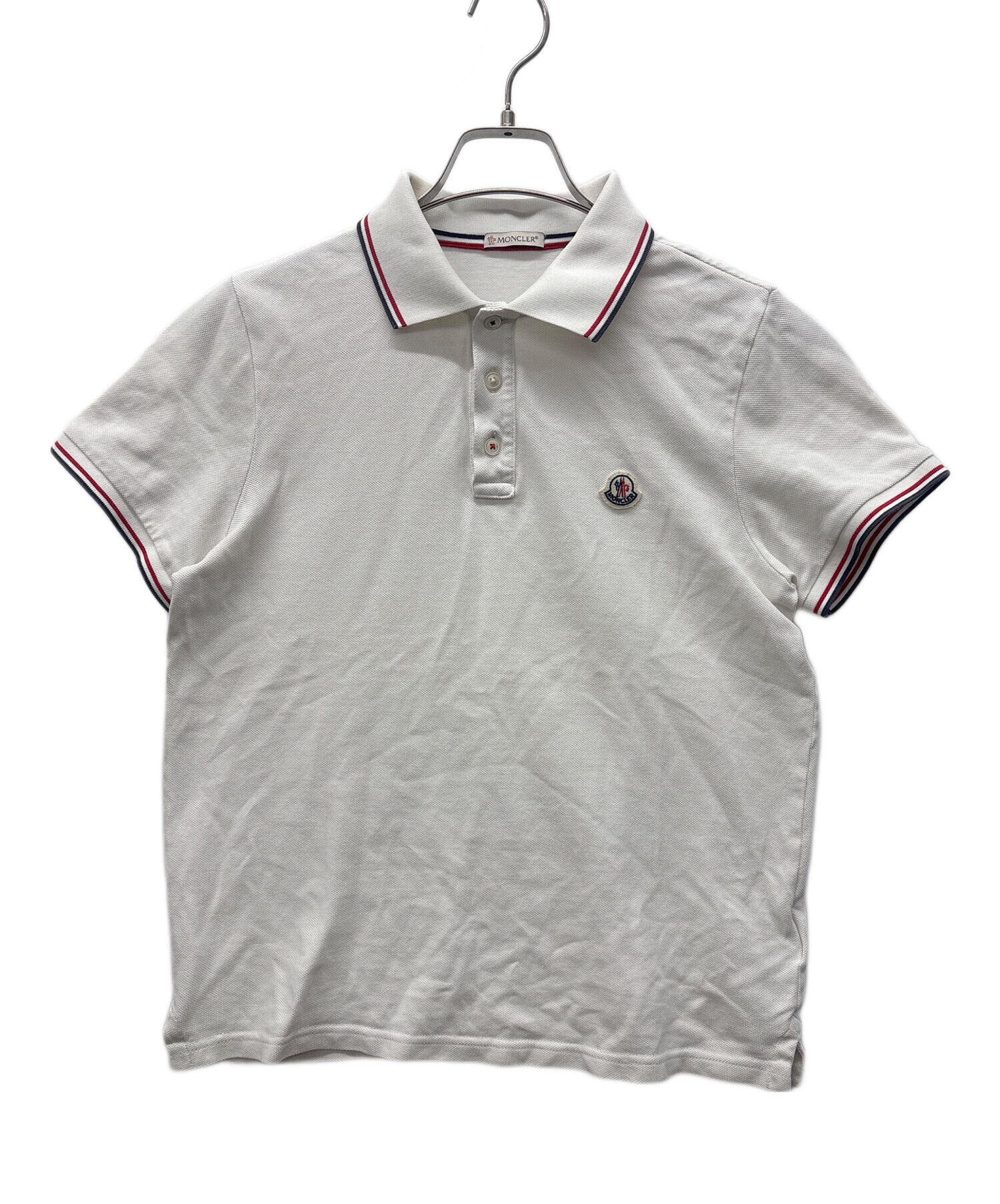 MONCLER モンクレール ポロシャツ XS ホワイト 正規品 未使用に近い 中古・古着通販】MONCLER (モンクレール) ポロシャツ ホワイト サイズ