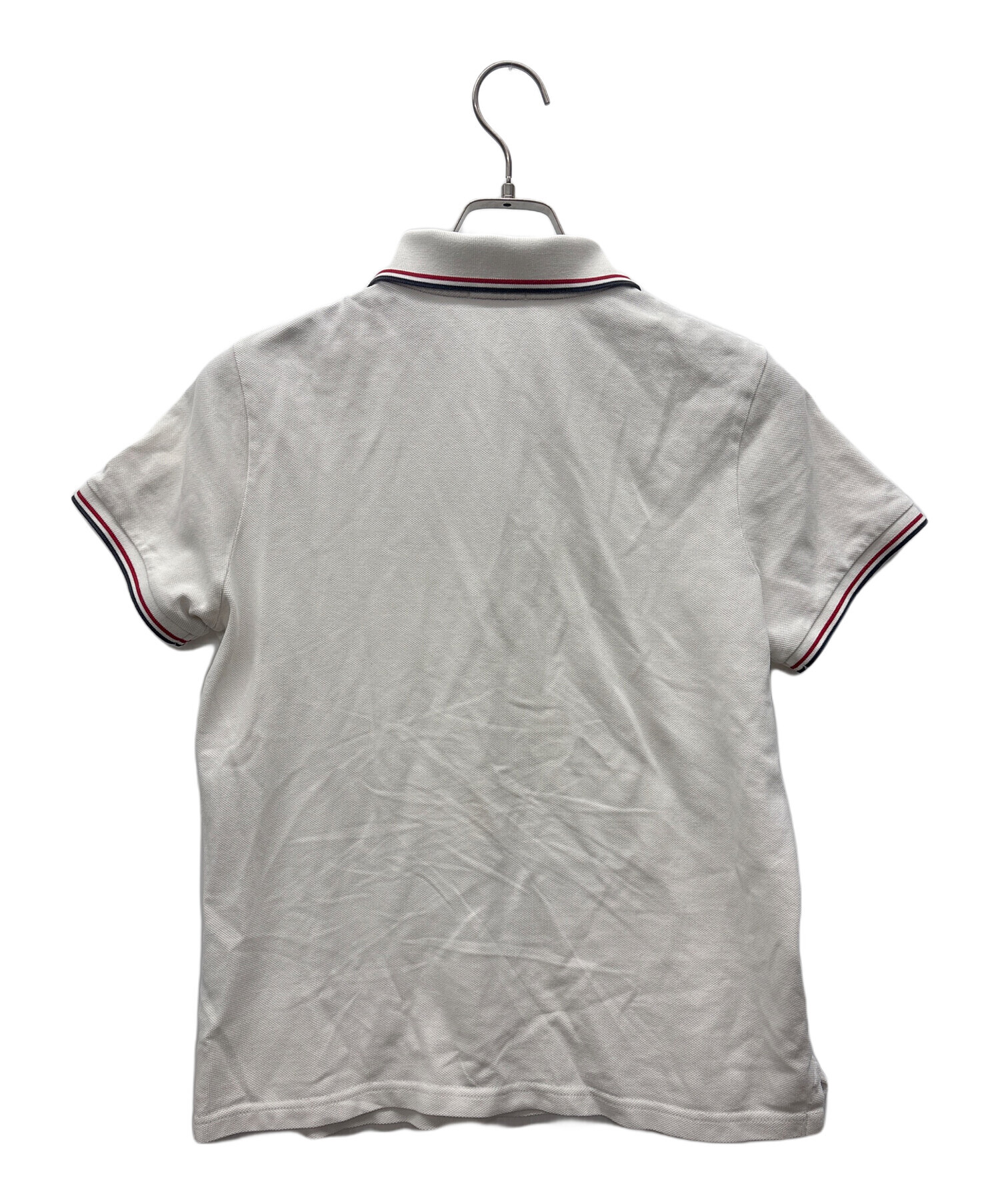 中古・古着通販】MONCLER (モンクレール) ポロシャツ ホワイト サイズ
