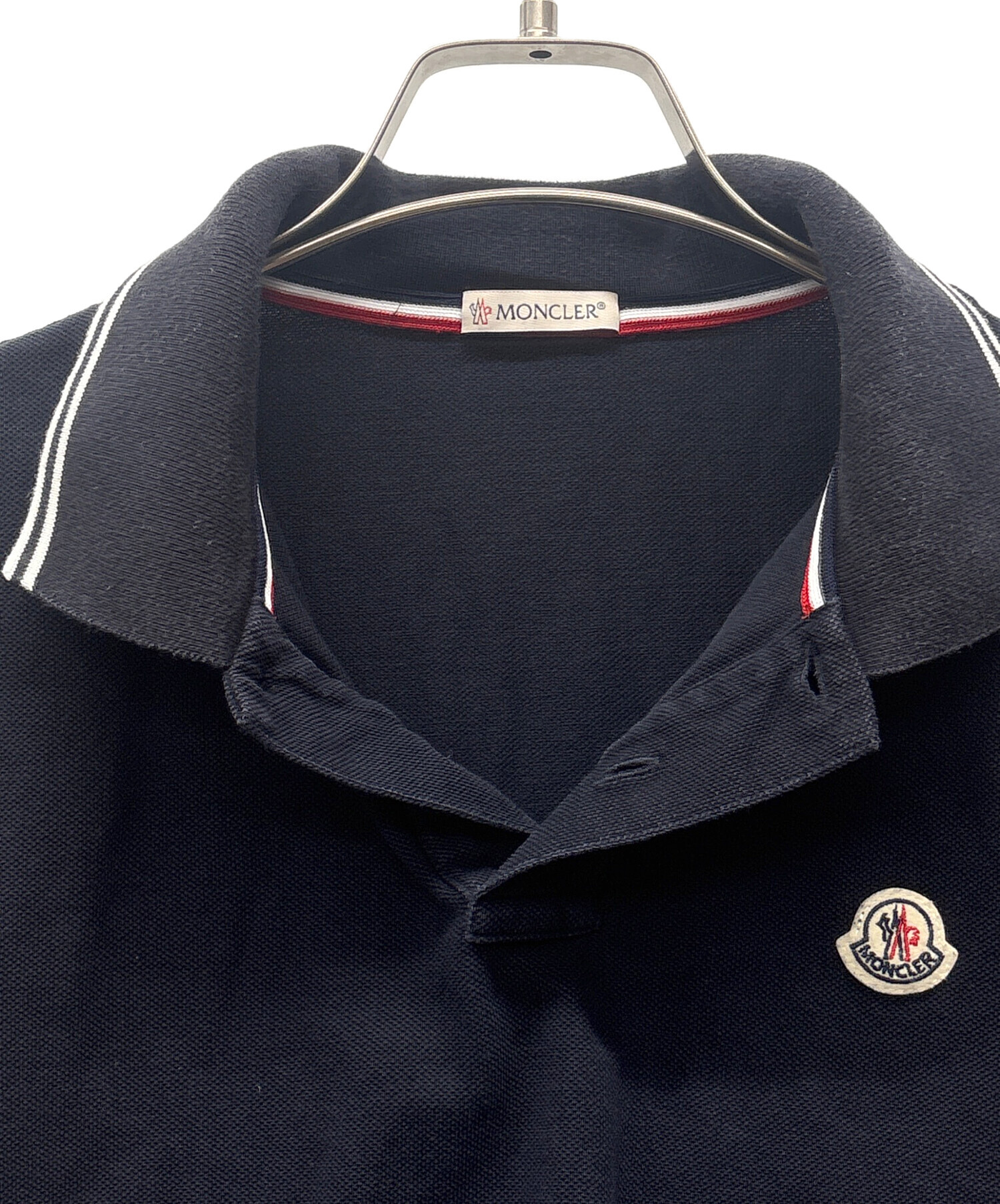 中古・古着通販】MONCLER (モンクレール) ポロシャツ ネイビー サイズ