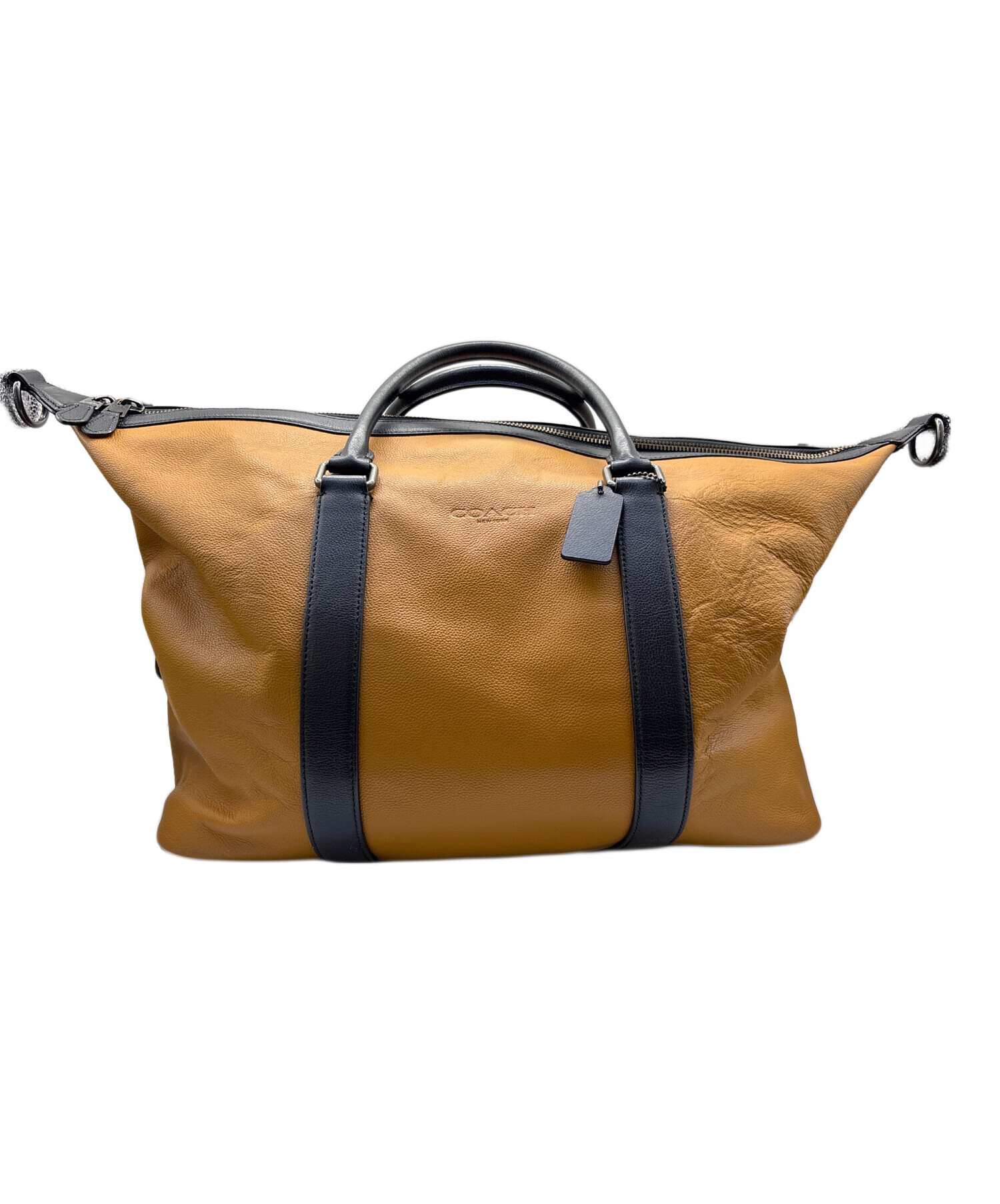 中古・古着通販】COACH (コーチ) ボストンバッグ ブラック×ブラウン