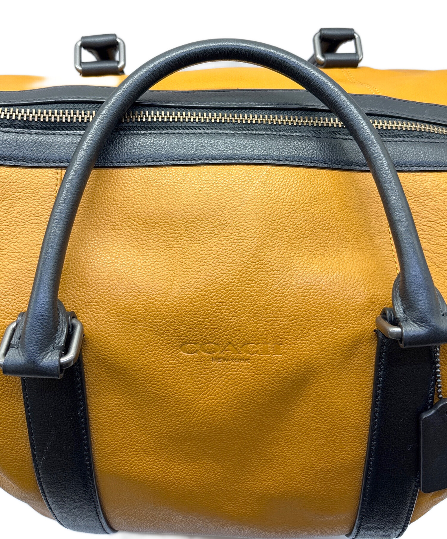中古・古着通販】COACH (コーチ) ボストンバッグ ブラック×ブラウン