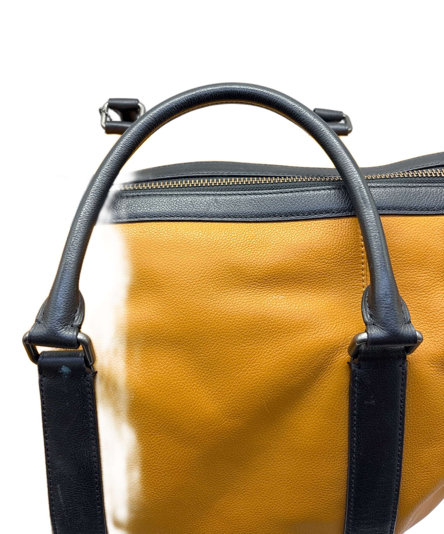 中古・古着通販】COACH (コーチ) ボストンバッグ ブラック×ブラウン