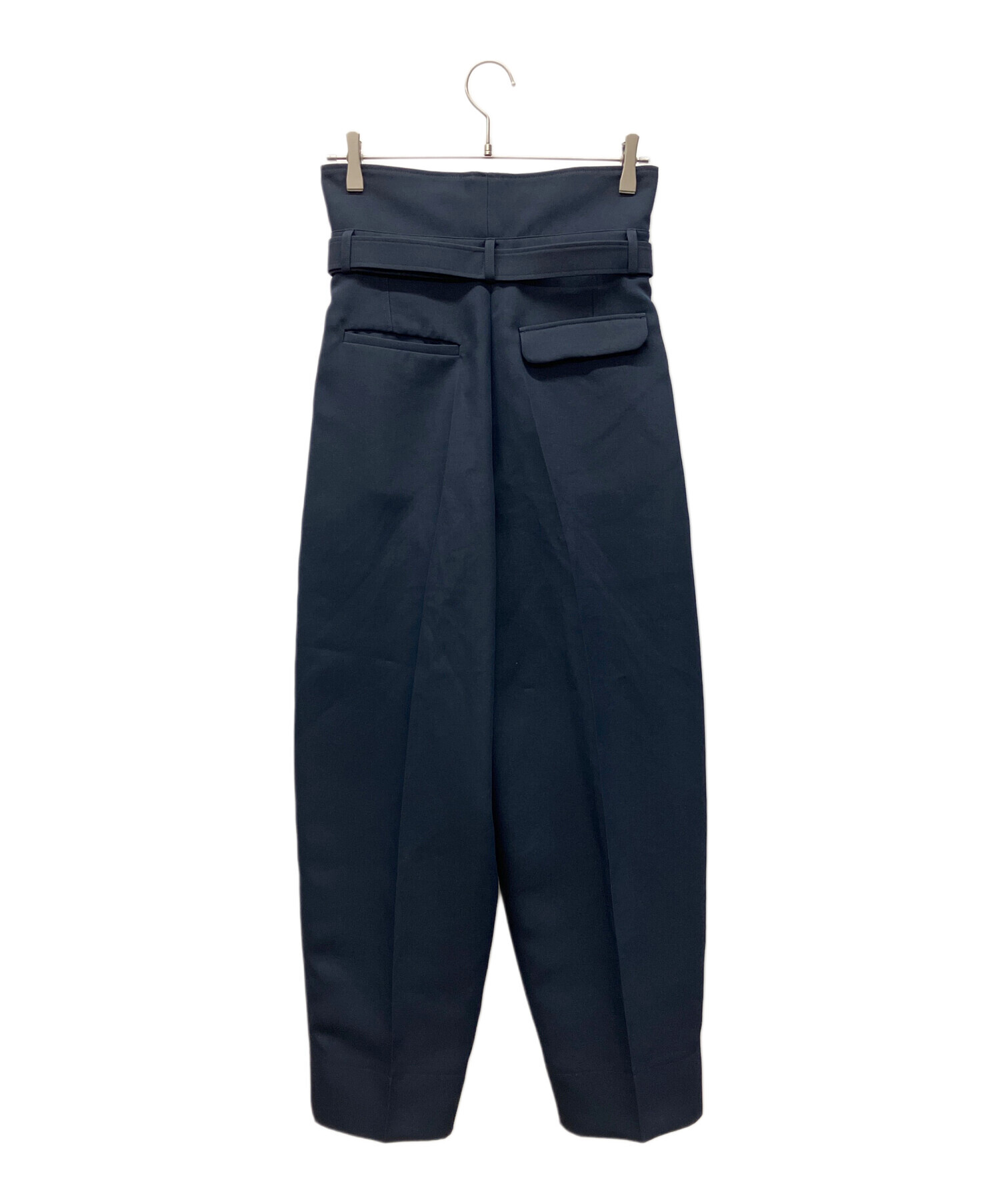中古・古着通販】deres (デレス) ハイウエストパンツ ネイビー サイズ