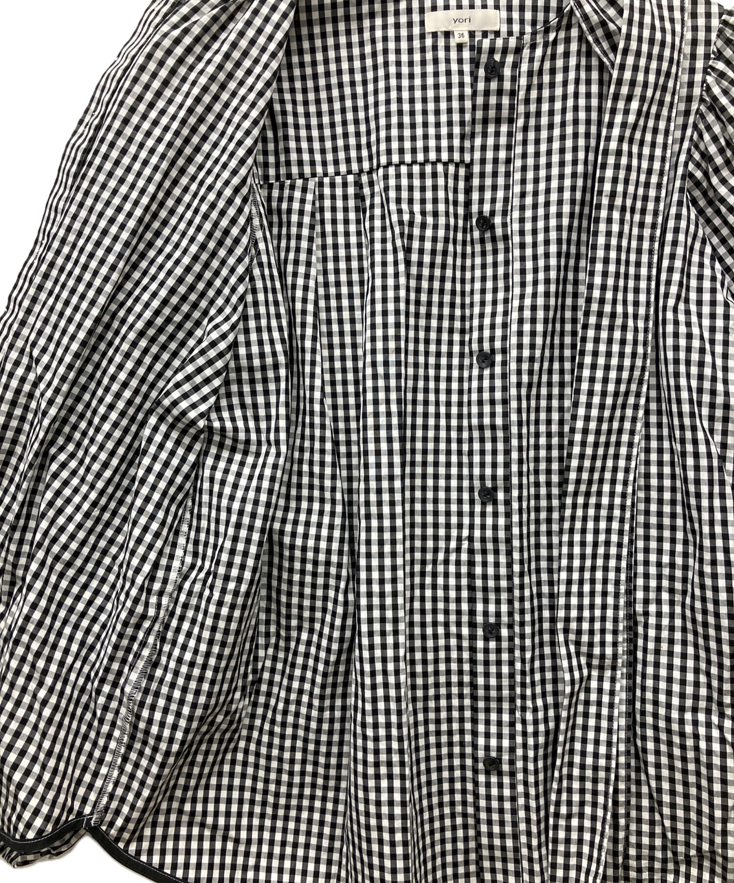 中古・古着通販】YORI (ヨリ) 長袖ブラウス ブラック サイズ:36