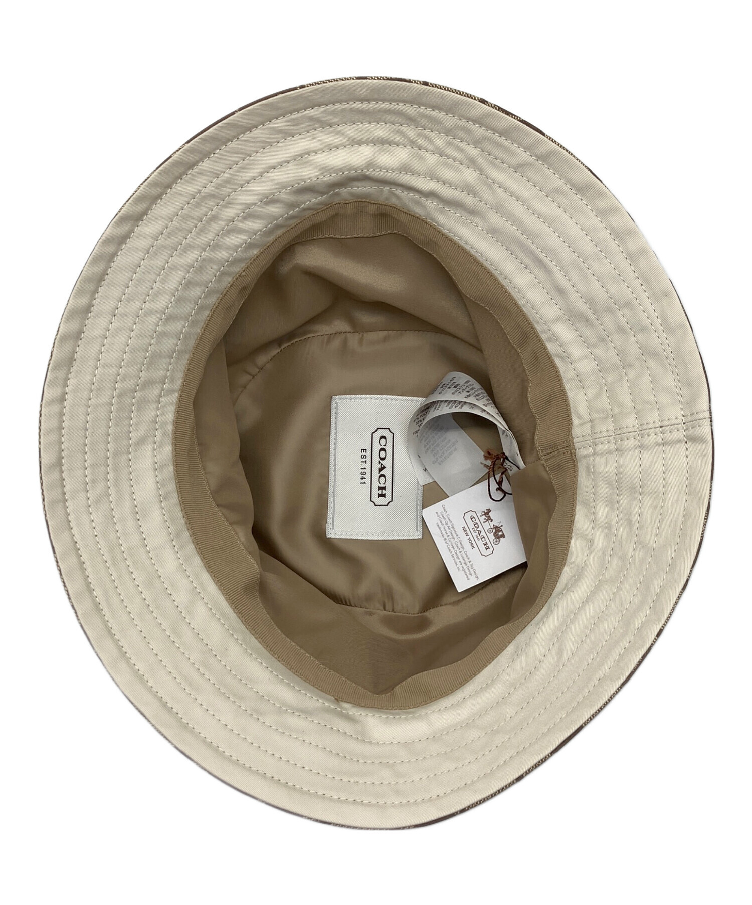 中古・古着通販】COACH (コーチ) バケットハット ベージュ｜ブランド