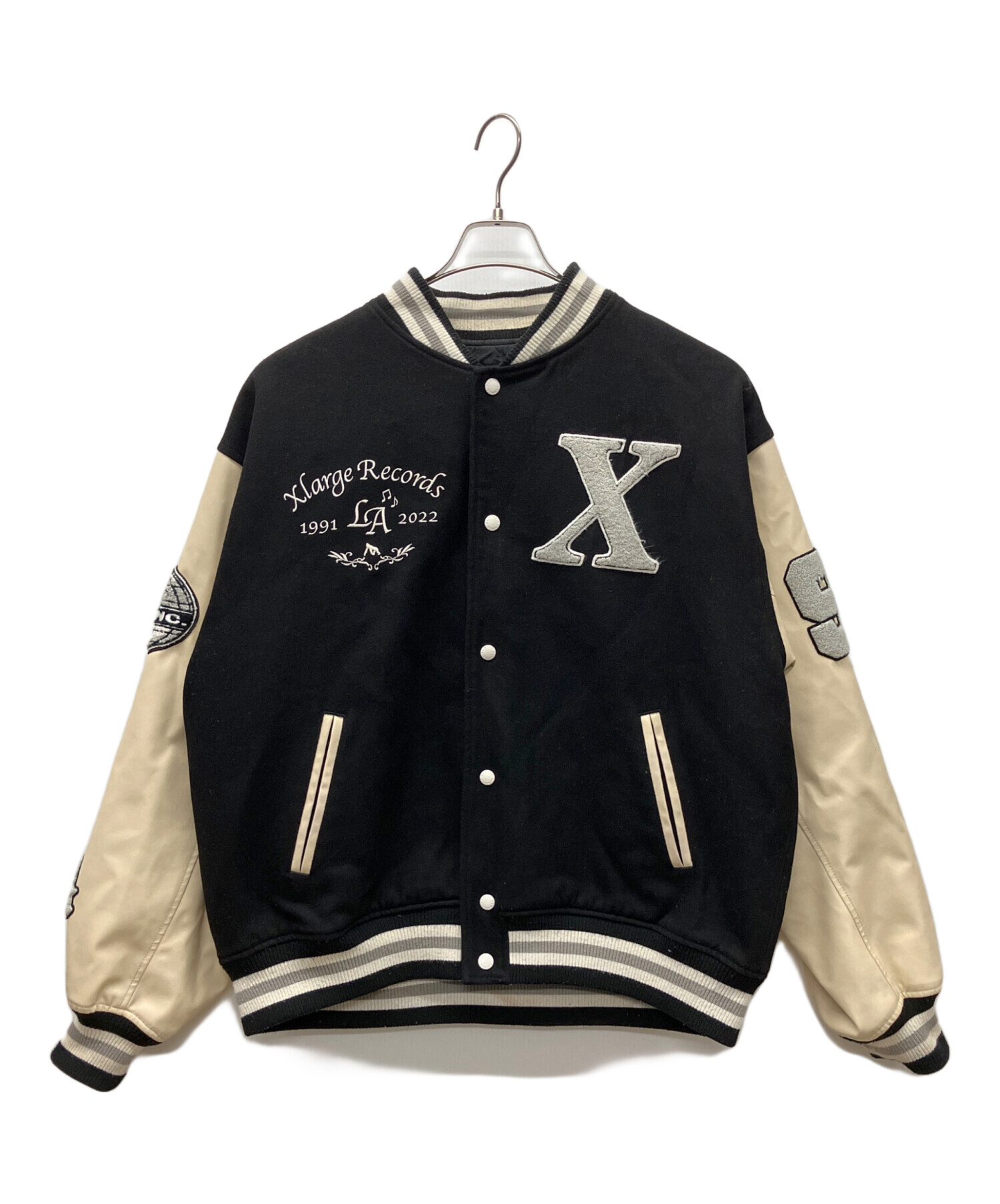 中古・古着通販】X-LARGE (エクストララージ) スタジャン ブラック
