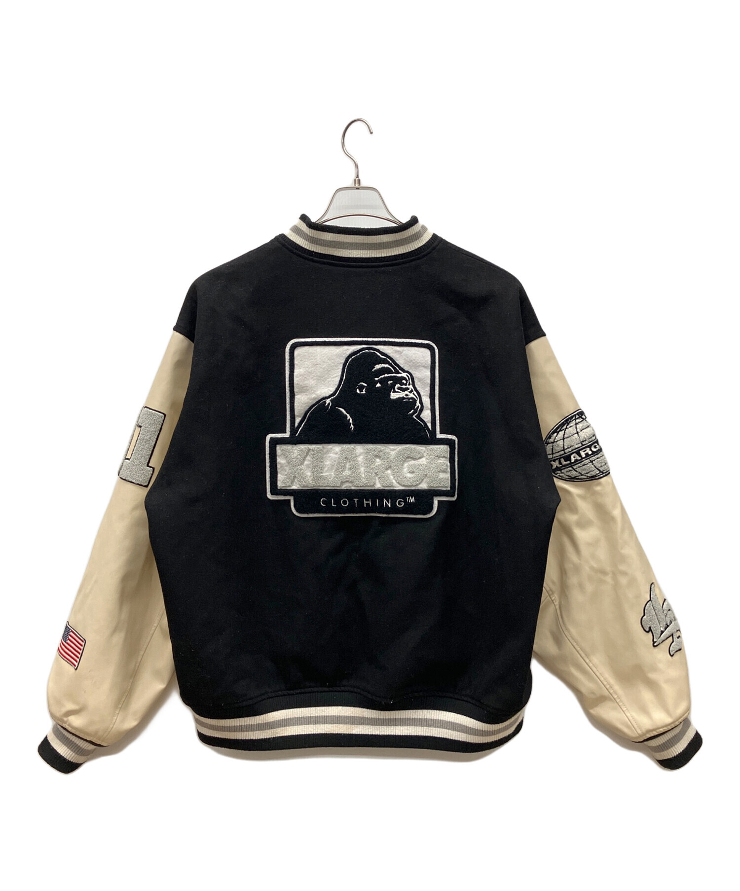 中古・古着通販】X-LARGE (エクストララージ) スタジャン ブラック