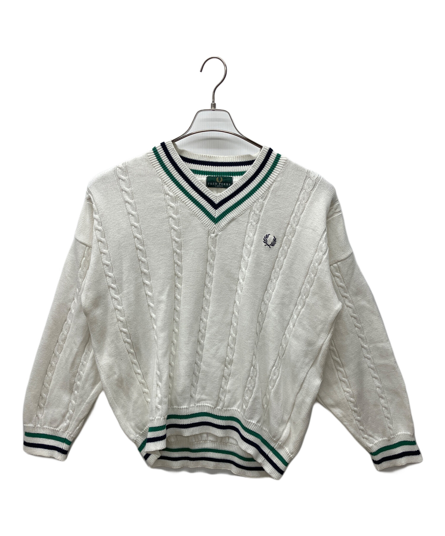 中古・古着通販】FRED PERRY (フレッドペリー) セーター ホワイト