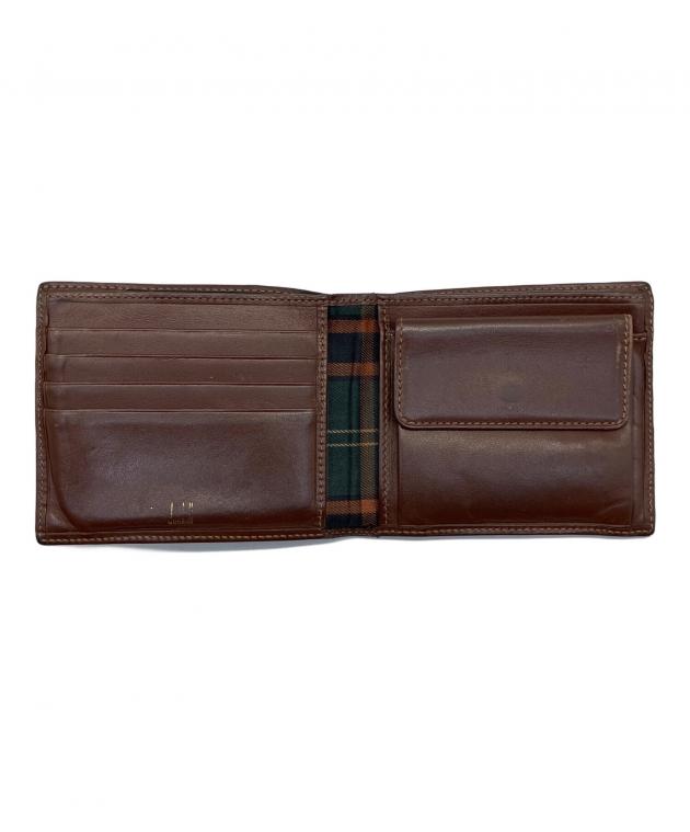 中古・古着通販】dunhill (ダンヒル) 2つ折り財布 ブラウン×グリーン