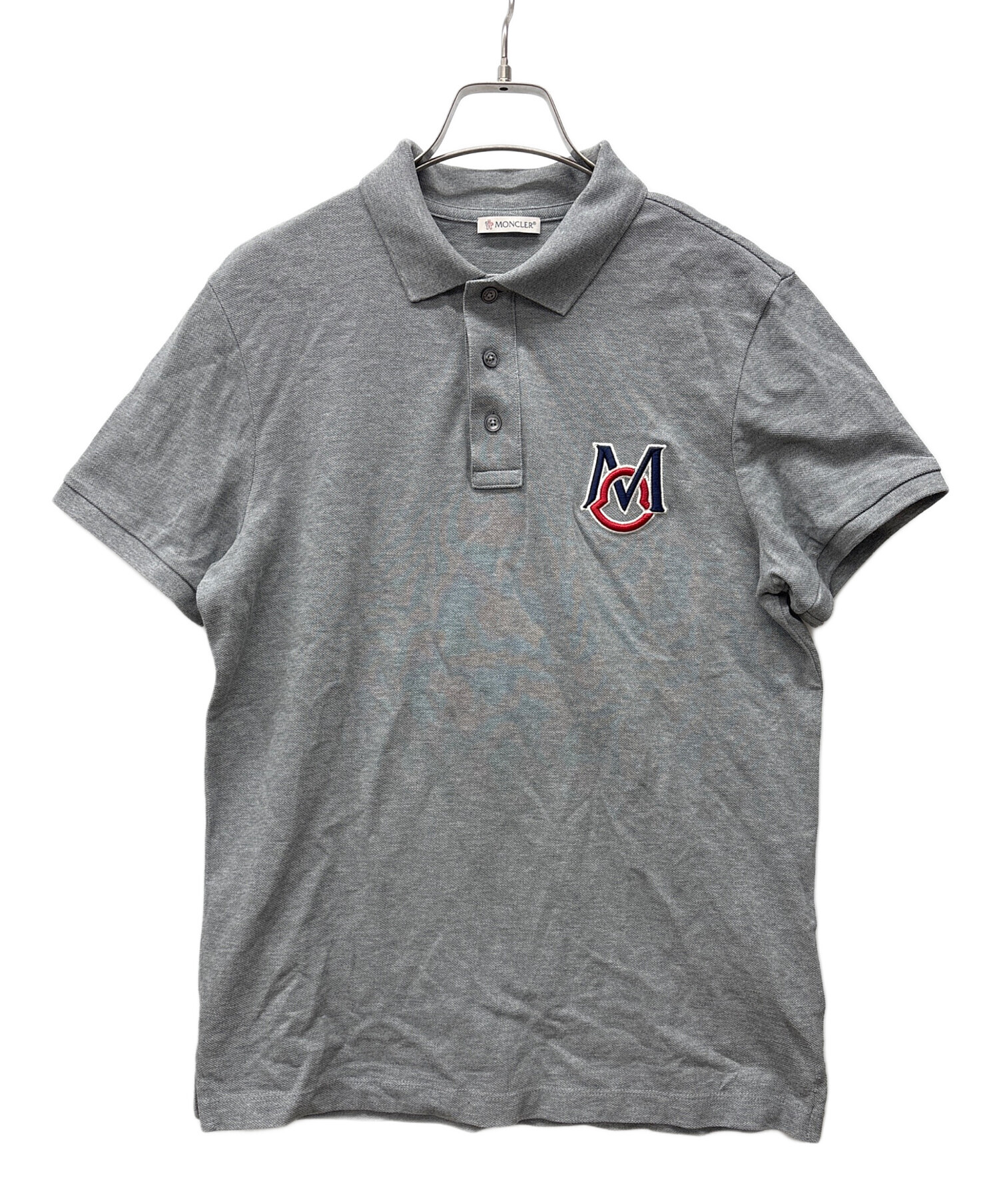 中古・古着通販】MONCLER (モンクレール) ポロシャツ グレー サイズ:S