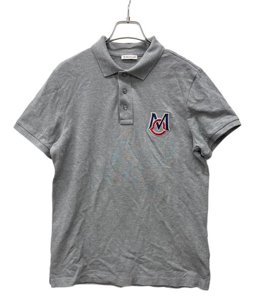 ☆にっしー☆モンクレール　S（M）ポロシャツ　グレー　アームロゴ 中古・古着通販】MONCLER (モンクレール) ポロシャツ グレー サイズ:S