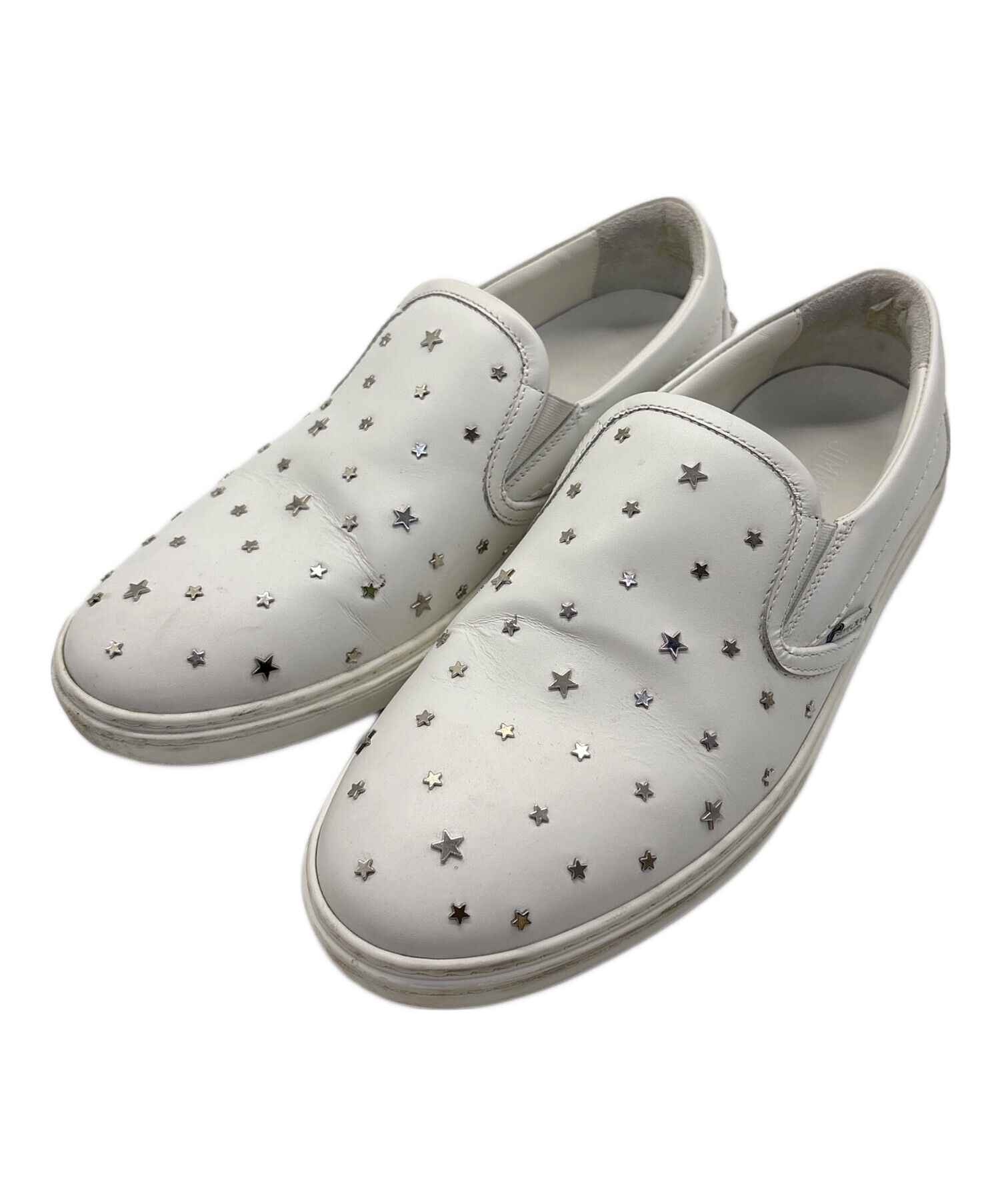 ジミーチュウ スリッポン 中古・古着通販】JIMMY CHOO (ジミーチュウ) スリッポン ホワイト