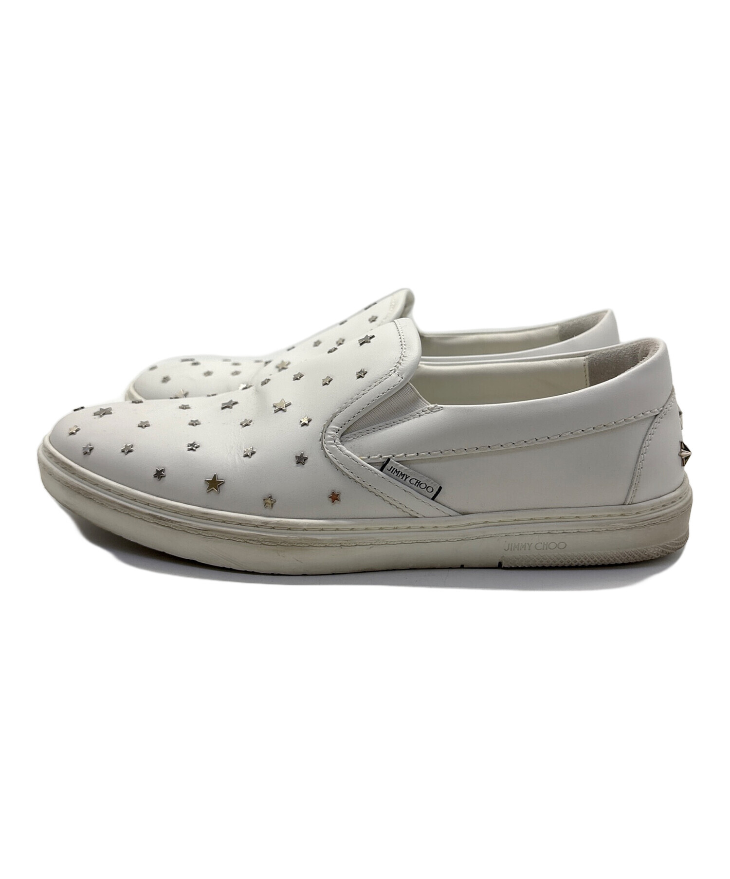 【修造様】Jimmy Choo☆スリッポン 中古・古着通販】JIMMY CHOO (ジミーチュウ) スリッポン ホワイト