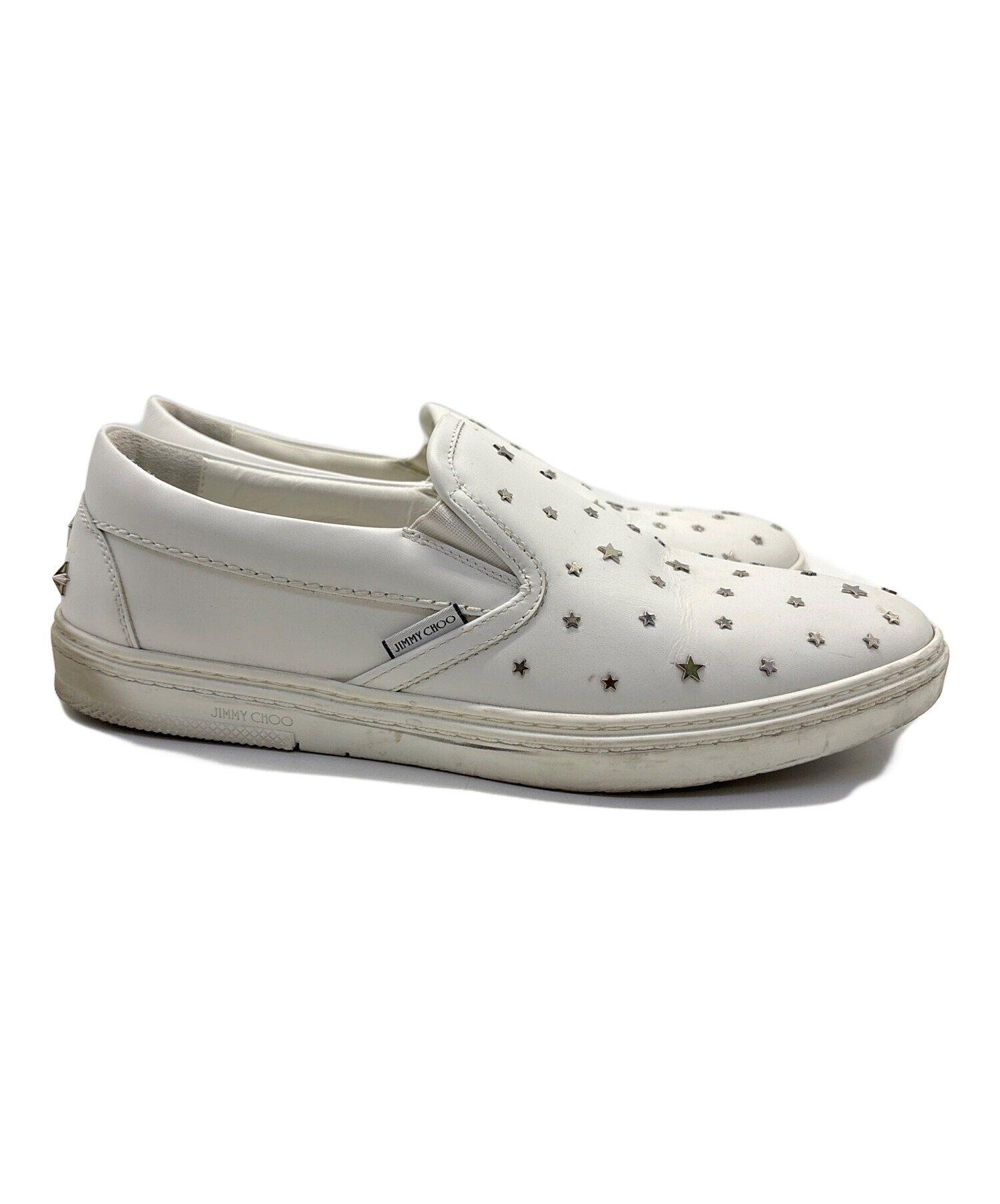 中古・古着通販】JIMMY CHOO (ジミーチュウ) スリッポン ホワイト