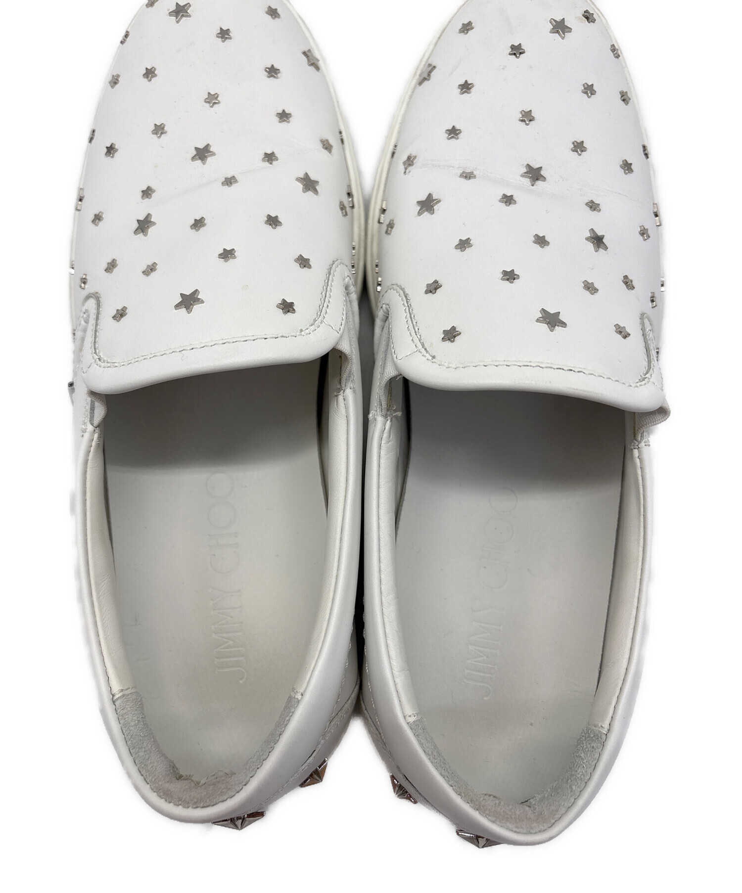 中古・古着通販】JIMMY CHOO (ジミーチュウ) スリッポン ホワイト