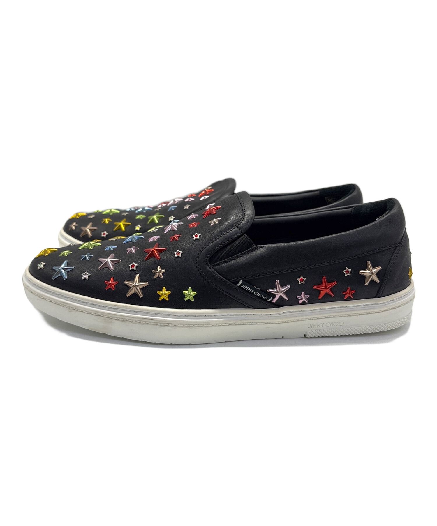 中古・古着通販】JIMMY CHOO (ジミーチュウ) スリッポン ブラック
