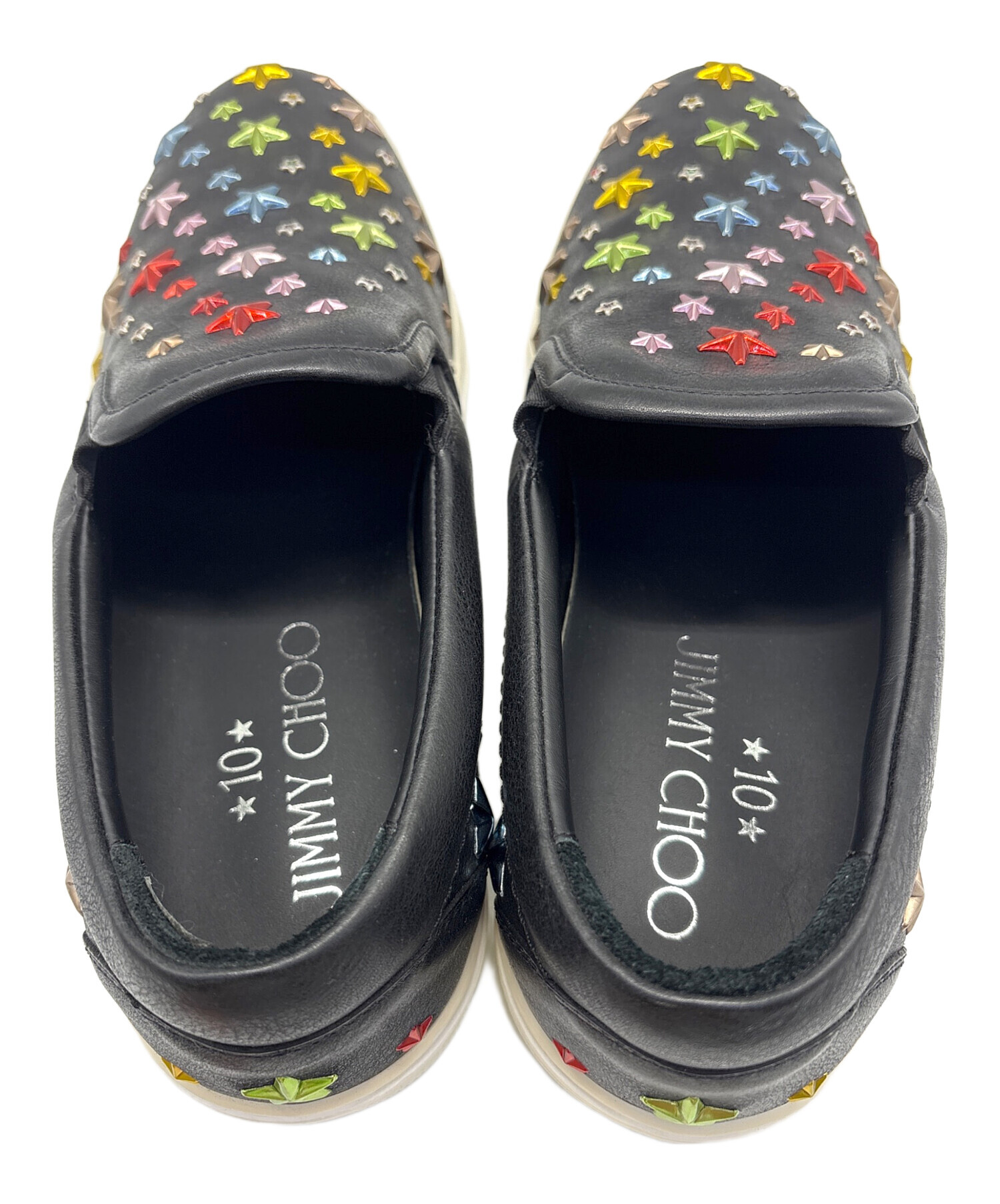 中古・古着通販】JIMMY CHOO (ジミーチュウ) スリッポン ブラック