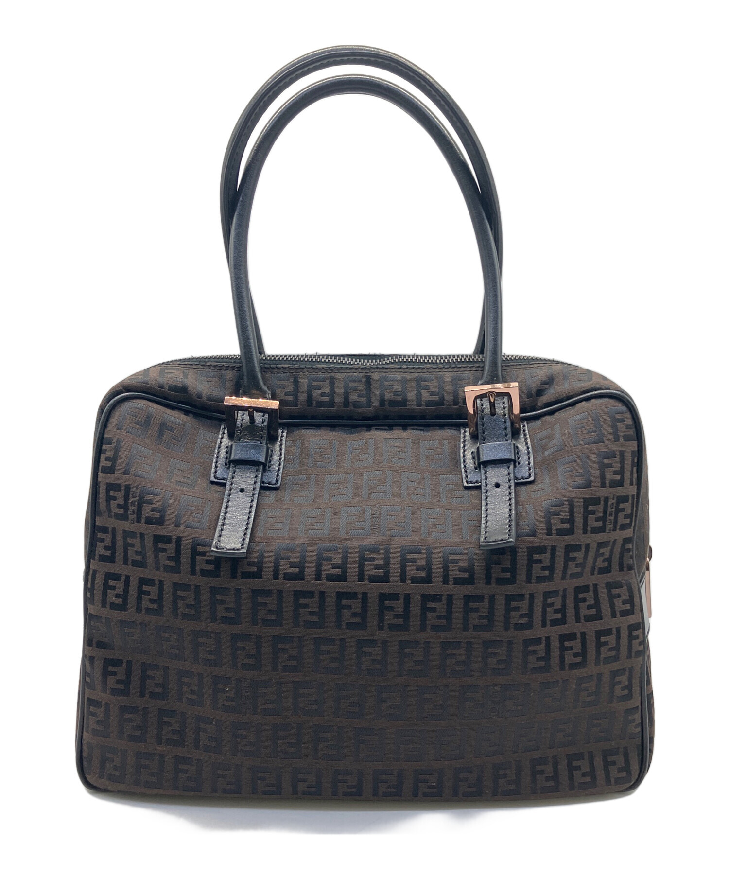 中古・古着通販】FENDI (フェンディ) ハンドバッグ ブラウン×ブラック 