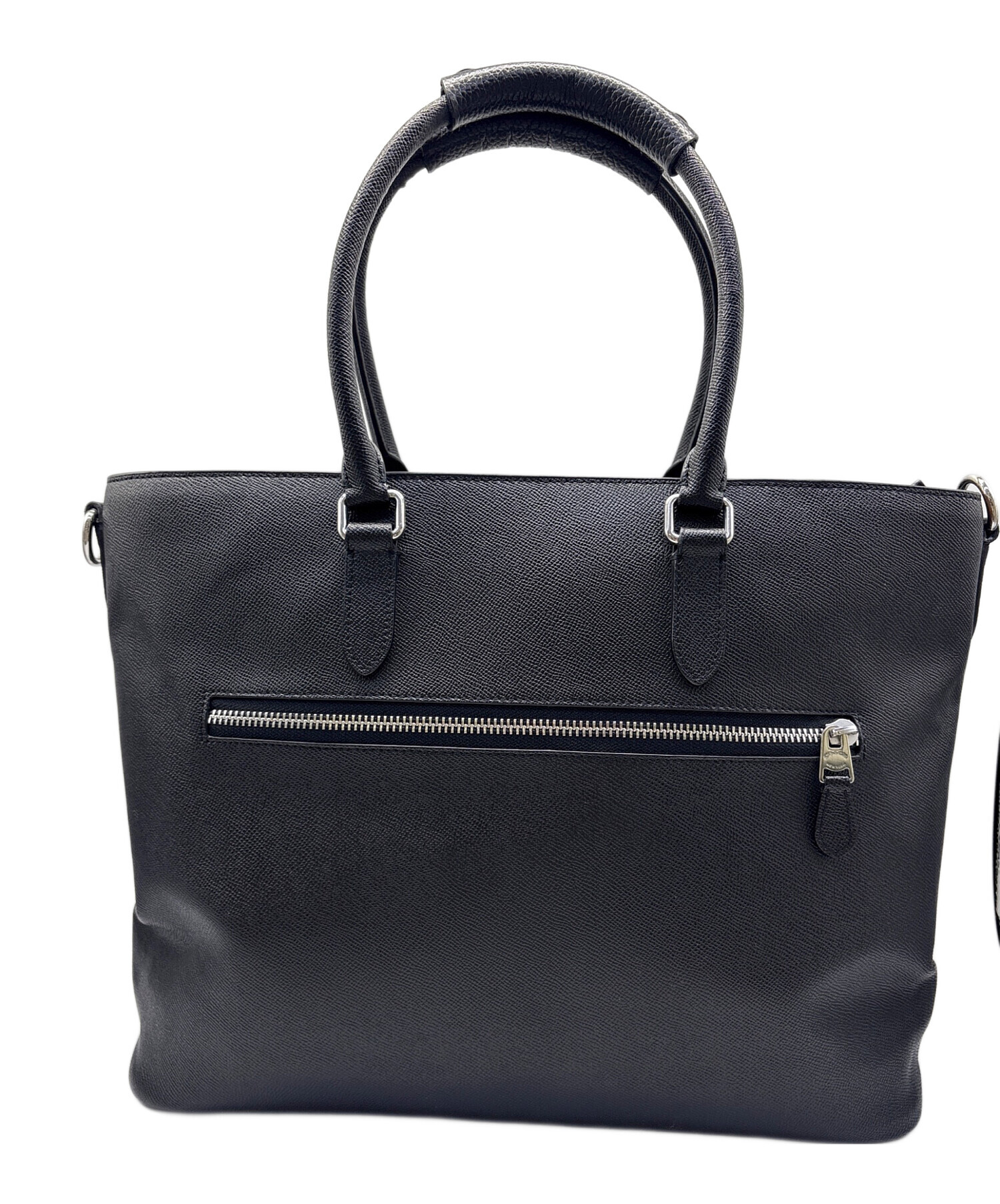 COACH コーチ トートバッグ ブリーカー　ペブルドレザー グレー　A4 灰色 中古・古着通販】COACH (コーチ) トートバッグ ブラック｜ブランド