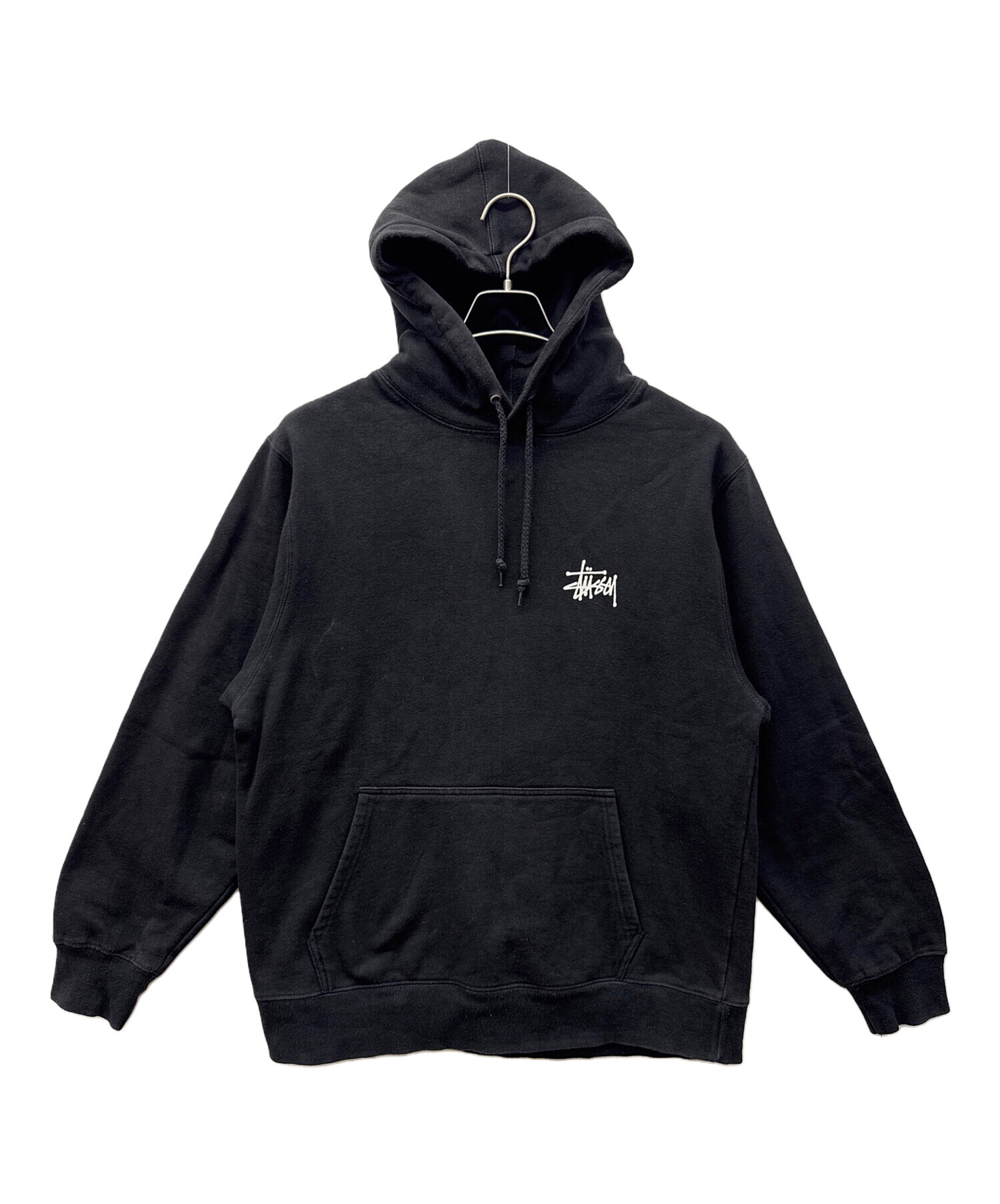中古・古着通販】stussy (ステューシー) ロゴフーディ ブラック サイズ