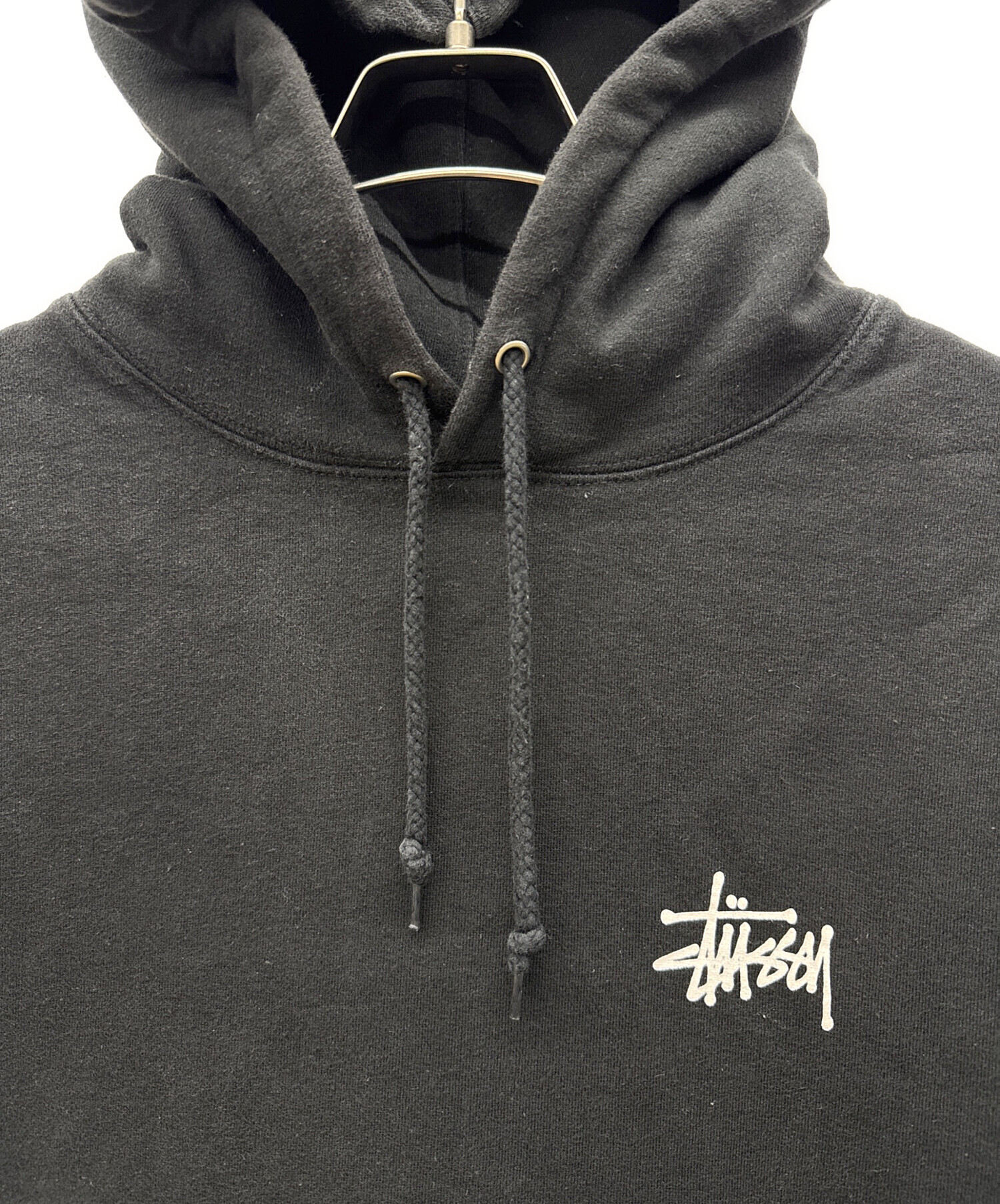 中古・古着通販】stussy (ステューシー) ロゴフーディ ブラック サイズ