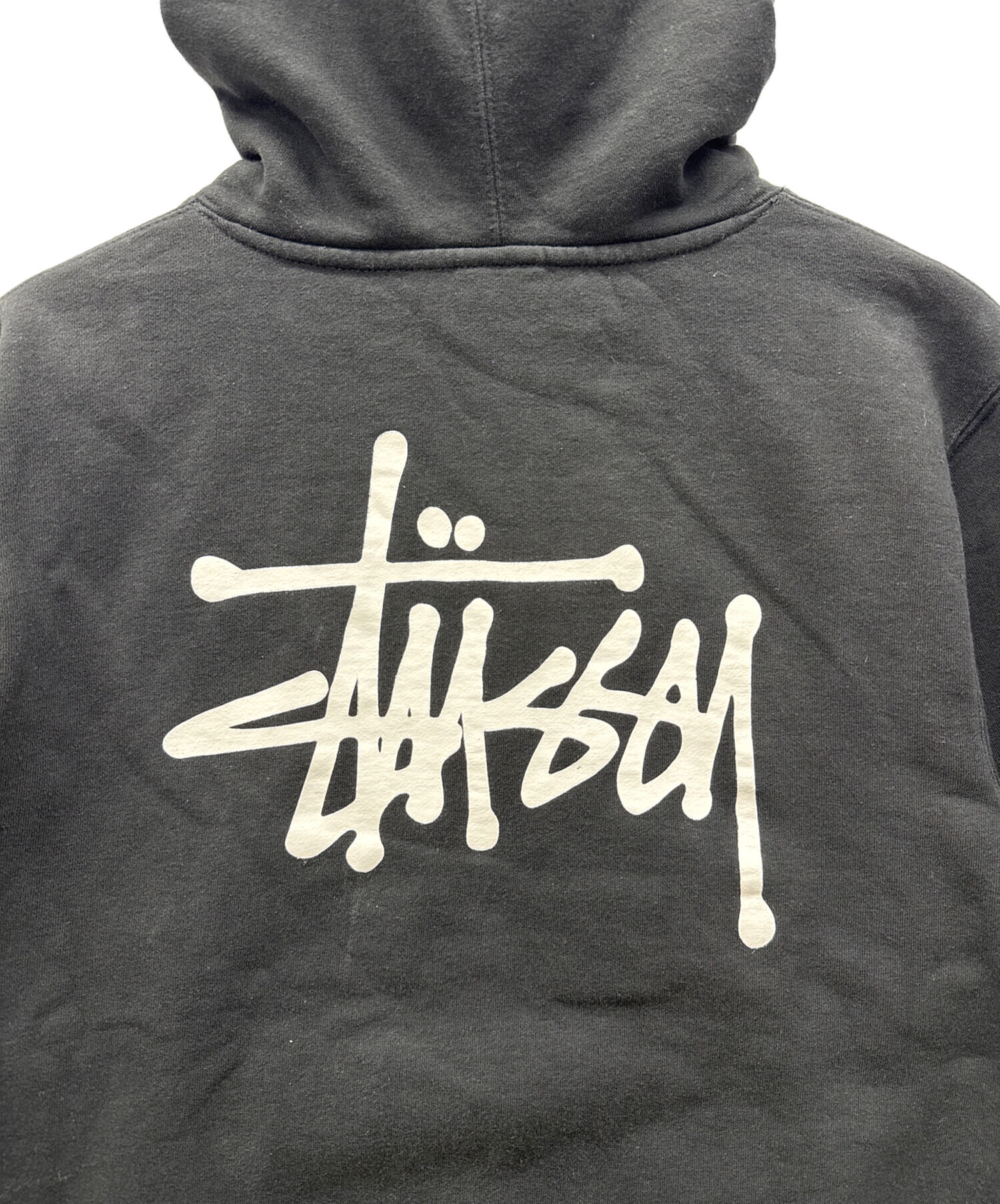 中古・古着通販】stussy (ステューシー) ロゴフーディ ブラック サイズ