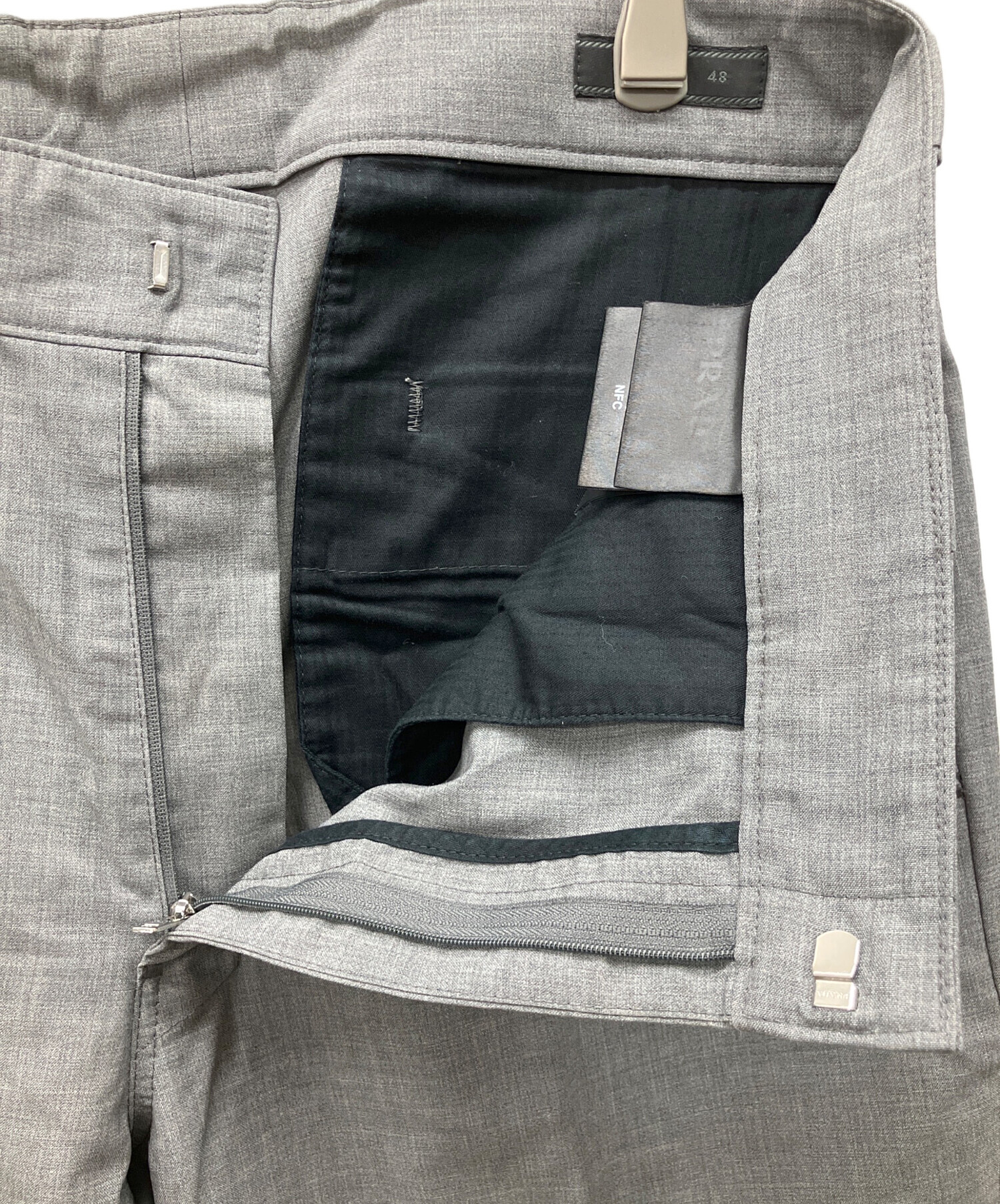 PRADA プラダ スラックス 46(M位) グレー 【古着】【】 メンズ プラダ