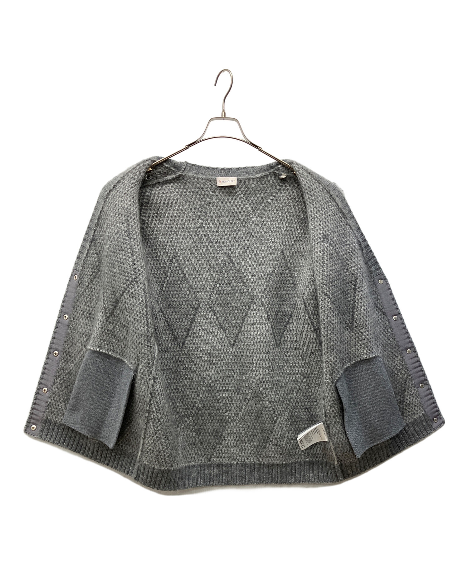 中古・古着通販】MONCLER (モンクレール) 厚手カーディガン グレー