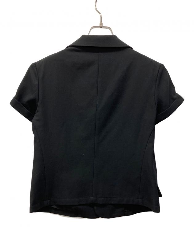 LIMI feu リミフゥ ブラック レースアップ風 半袖トップス 中古・古着通販】LIMI feu (リミフゥ) 半袖シャツ ブラック サイズ:S