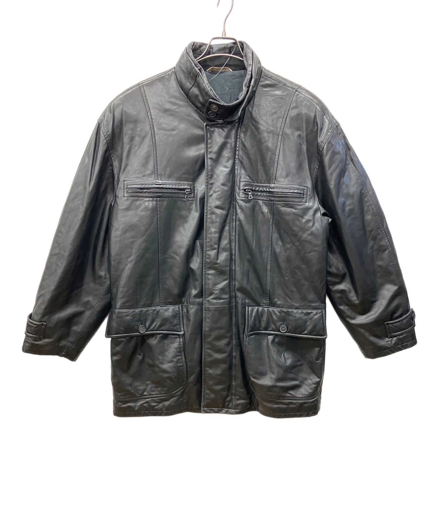 SERAPHIN 　レザーブルゾン 中古・古着通販】SERAPHIN (セラフィン) レザージャケット ブラック