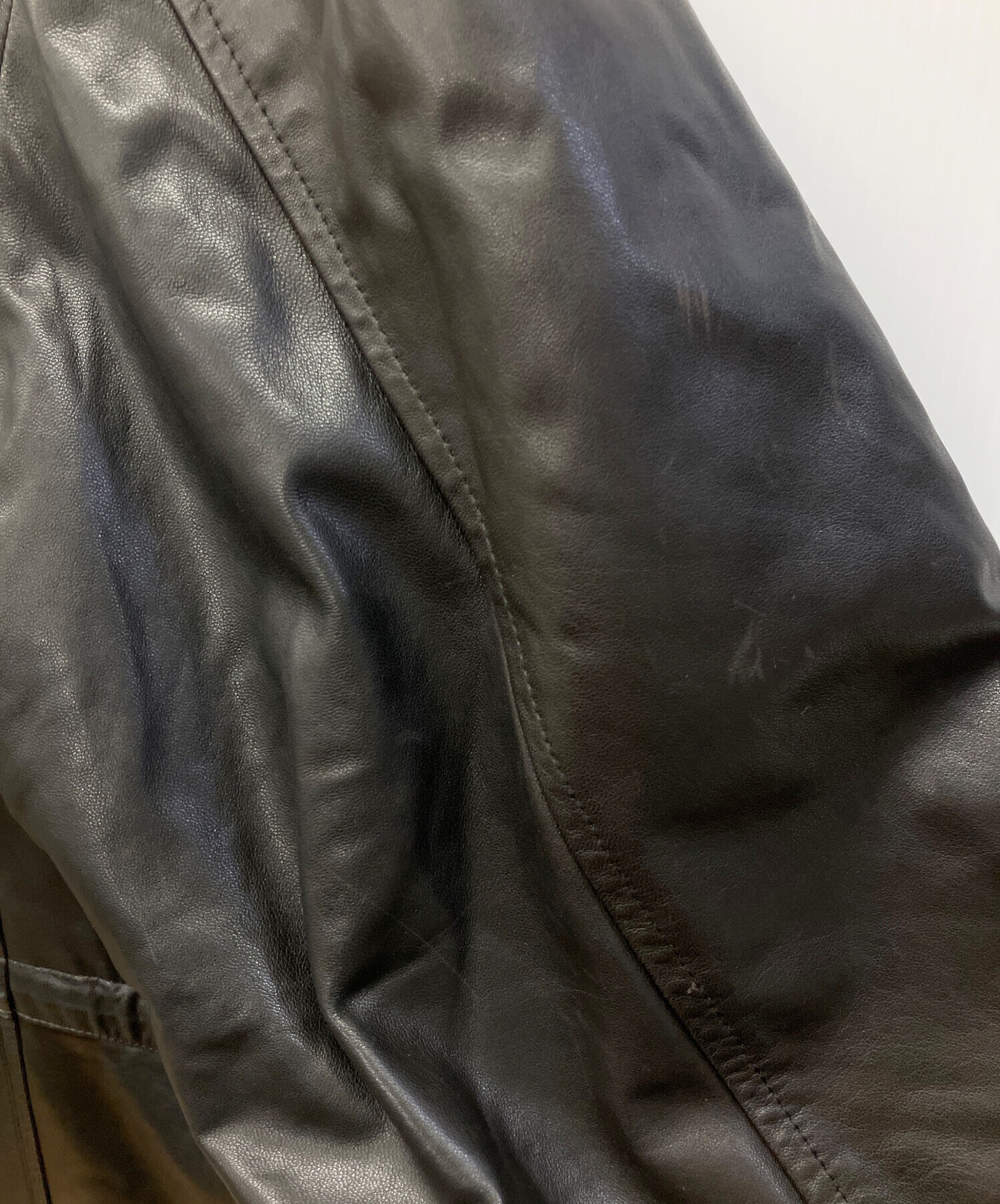 中古・古着通販】SERAPHIN (セラフィン) レザージャケット ブラック