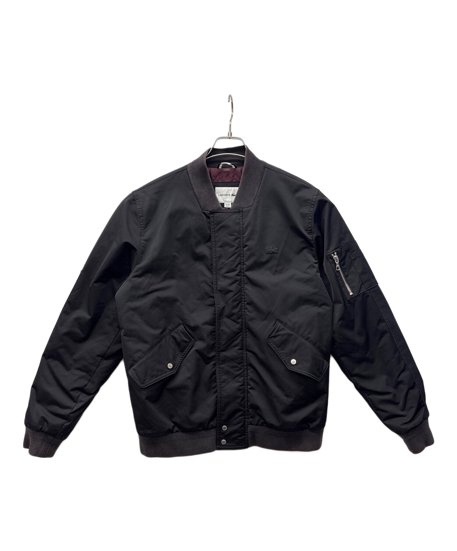 最終値下げ ラコステ ma1 中古・古着通販】LACOSTE (ラコステ) ブルゾン ブラック×ブラウン