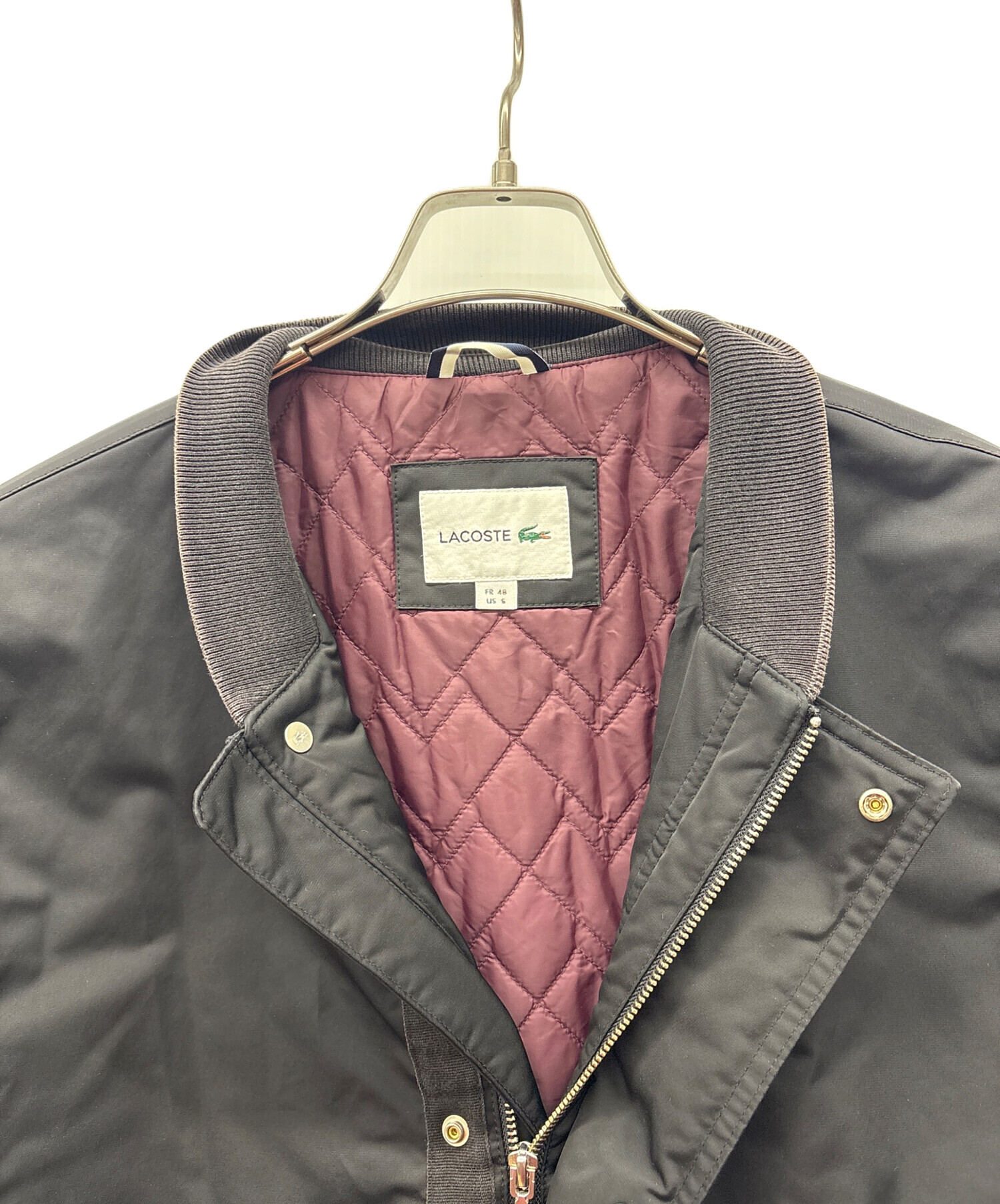 中古・古着通販】LACOSTE (ラコステ) ブルゾン ブラック×ブラウン
