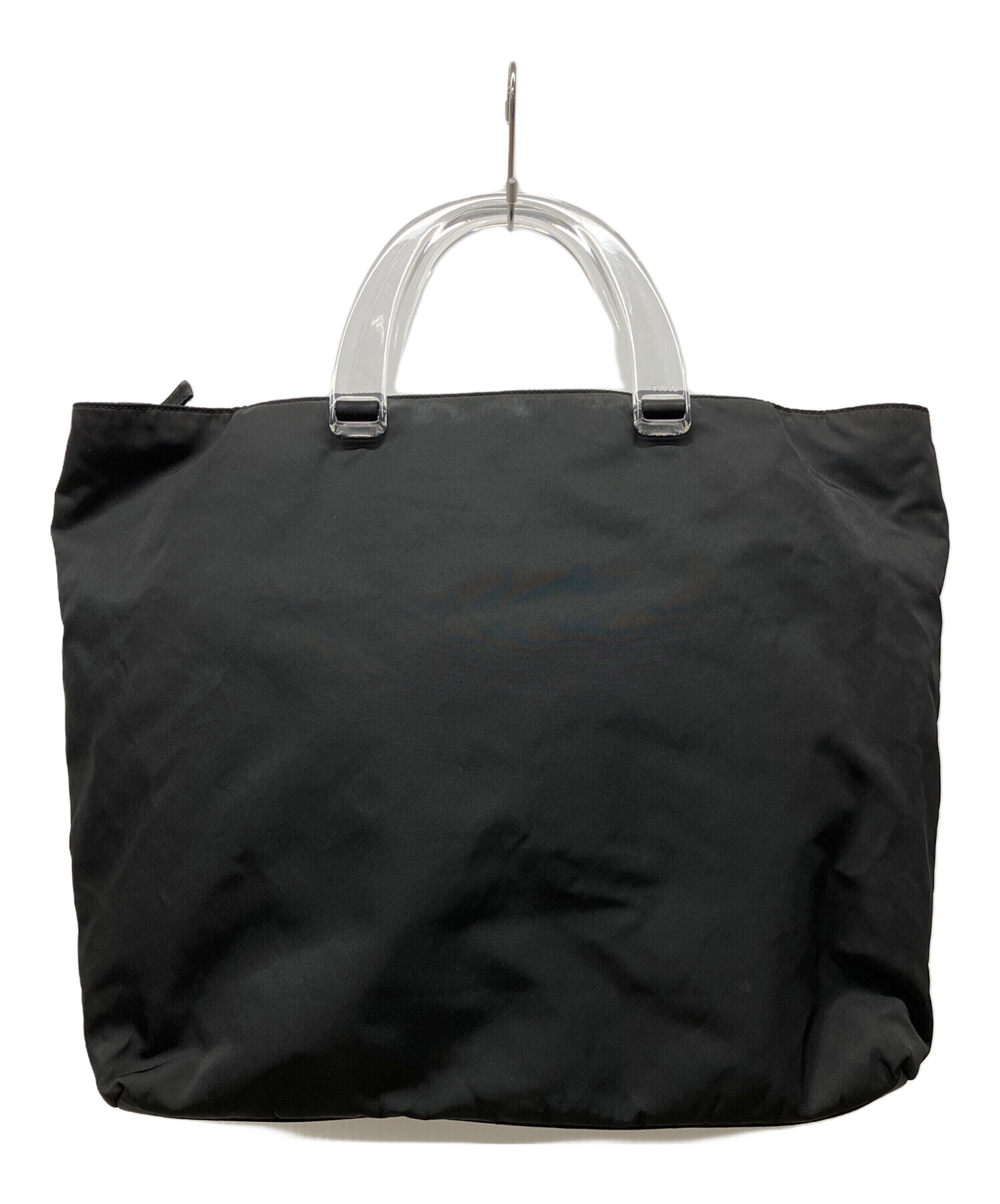 ニ*読様 PRADA プラスチックハンドルバッグ 中古・古着通販】PRADA (プラダ) プラスチックハンドルトートバッグ