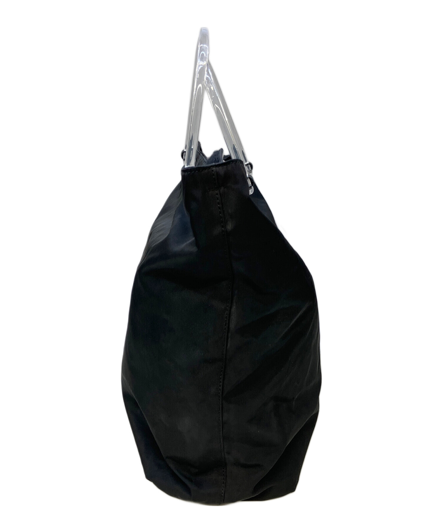 ニ*読様 PRADA プラスチックハンドルバッグ 中古・古着通販】PRADA (プラダ) プラスチックハンドルトートバッグ