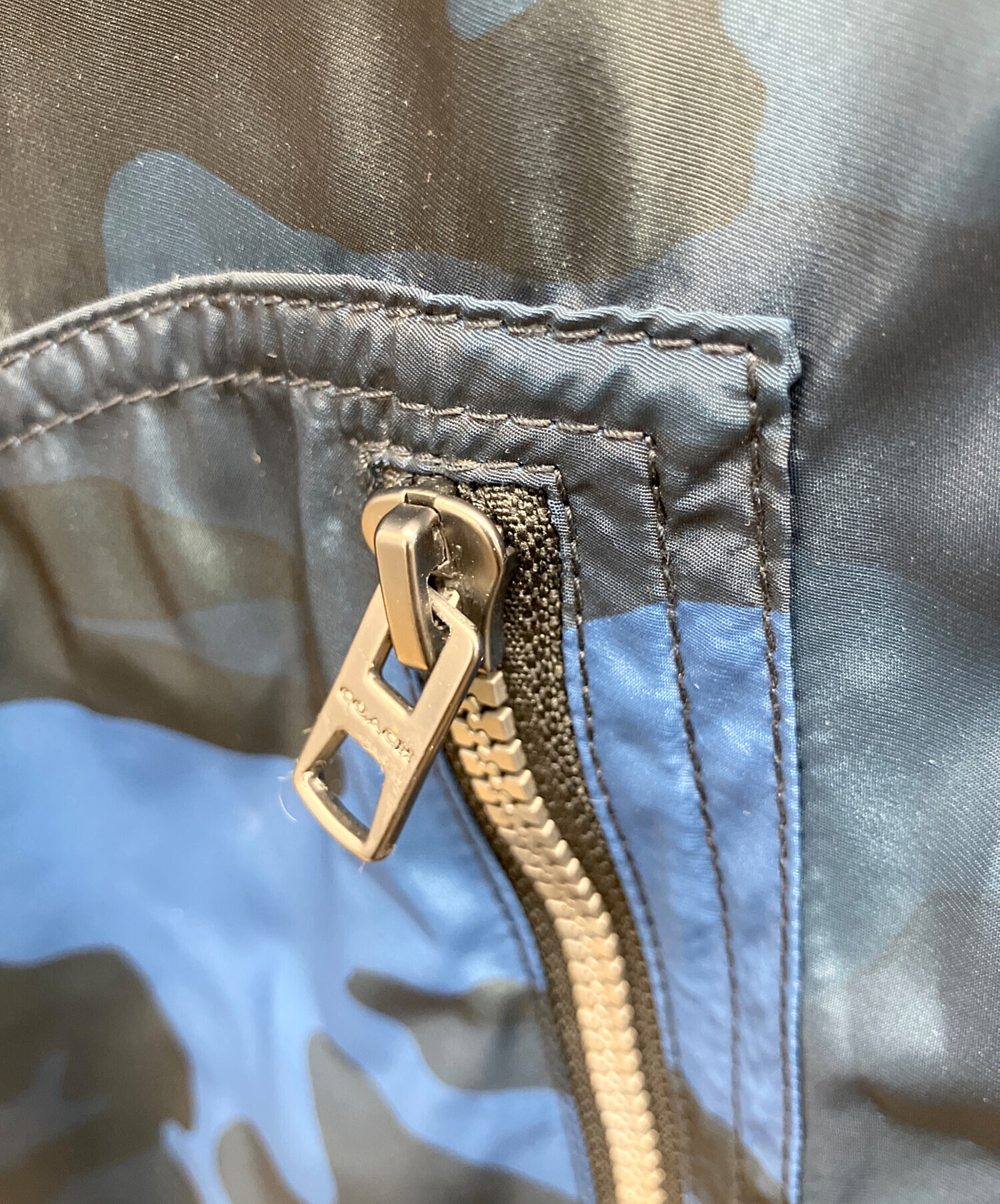 中古・古着通販】COACH (コーチ) ナイロンジャケット ブルー×ネイビー