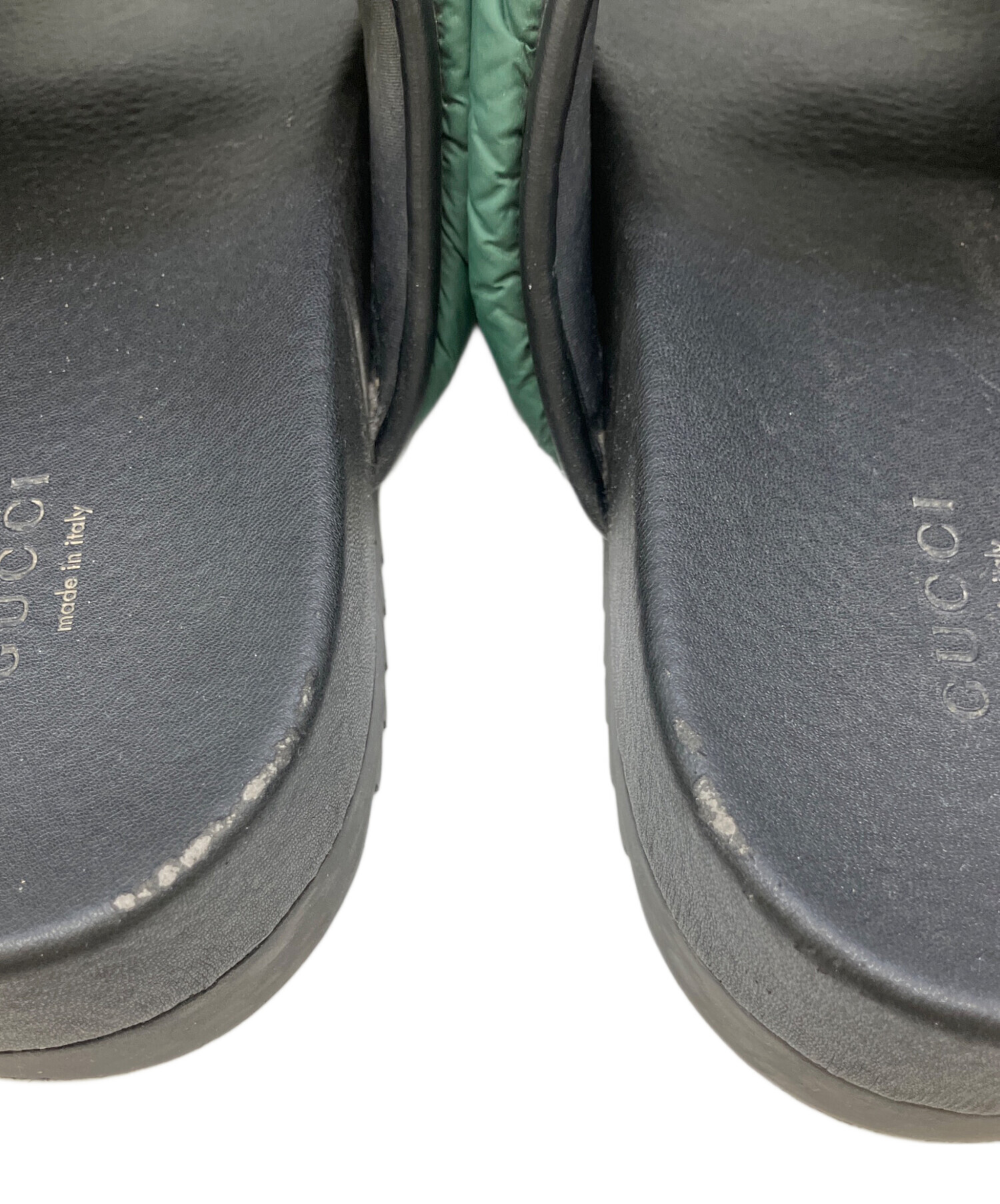 中古・古着通販】GUCCI (グッチ) サンダル グリーン×レッド×ブラック