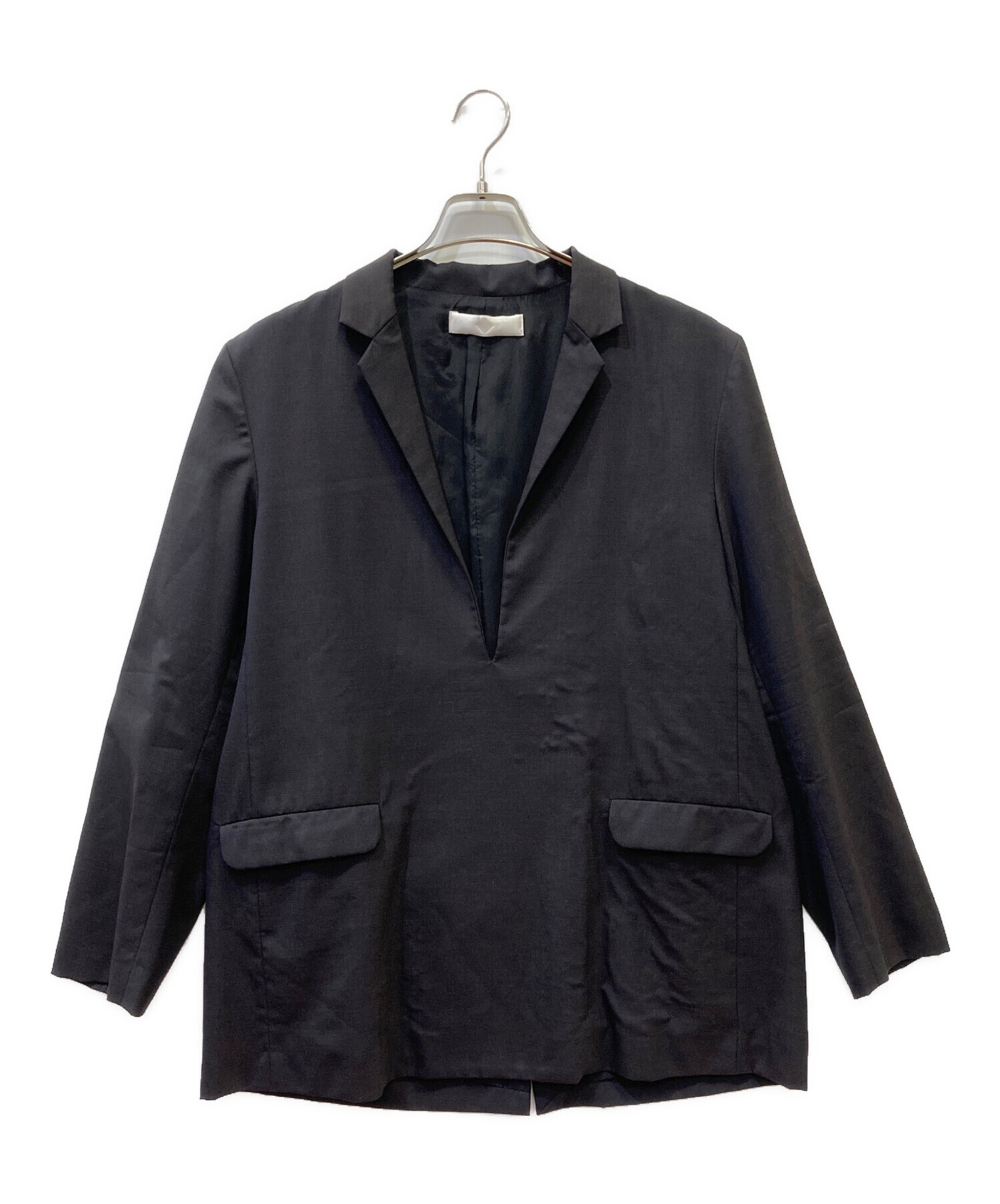 中古・古着通販】ETHOSENS (エトセンス) ウールジャケット ネイビー 