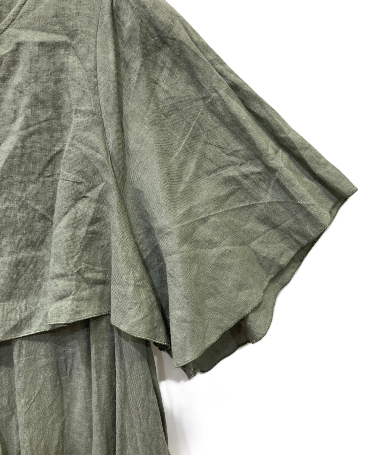 中古・古着通販】onomatopee (オノマトペ) リネンフレアワンピース  