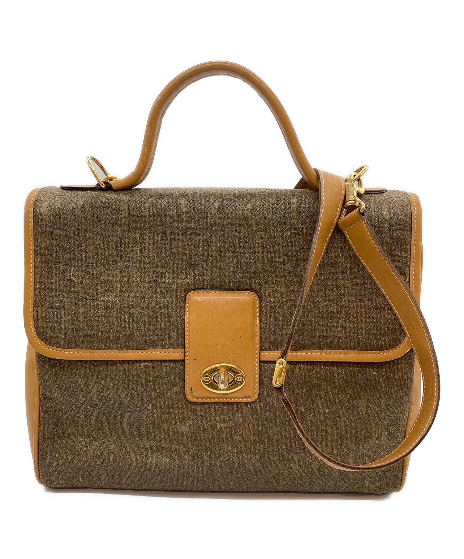 【GUCCI■美品】オールドグッチ　ショルダー　ハンドバッグ　2way　ブラウン GUCCI(グッチ) ジャンボGG 2WAY ハンドバッグ ショルダーバッグ