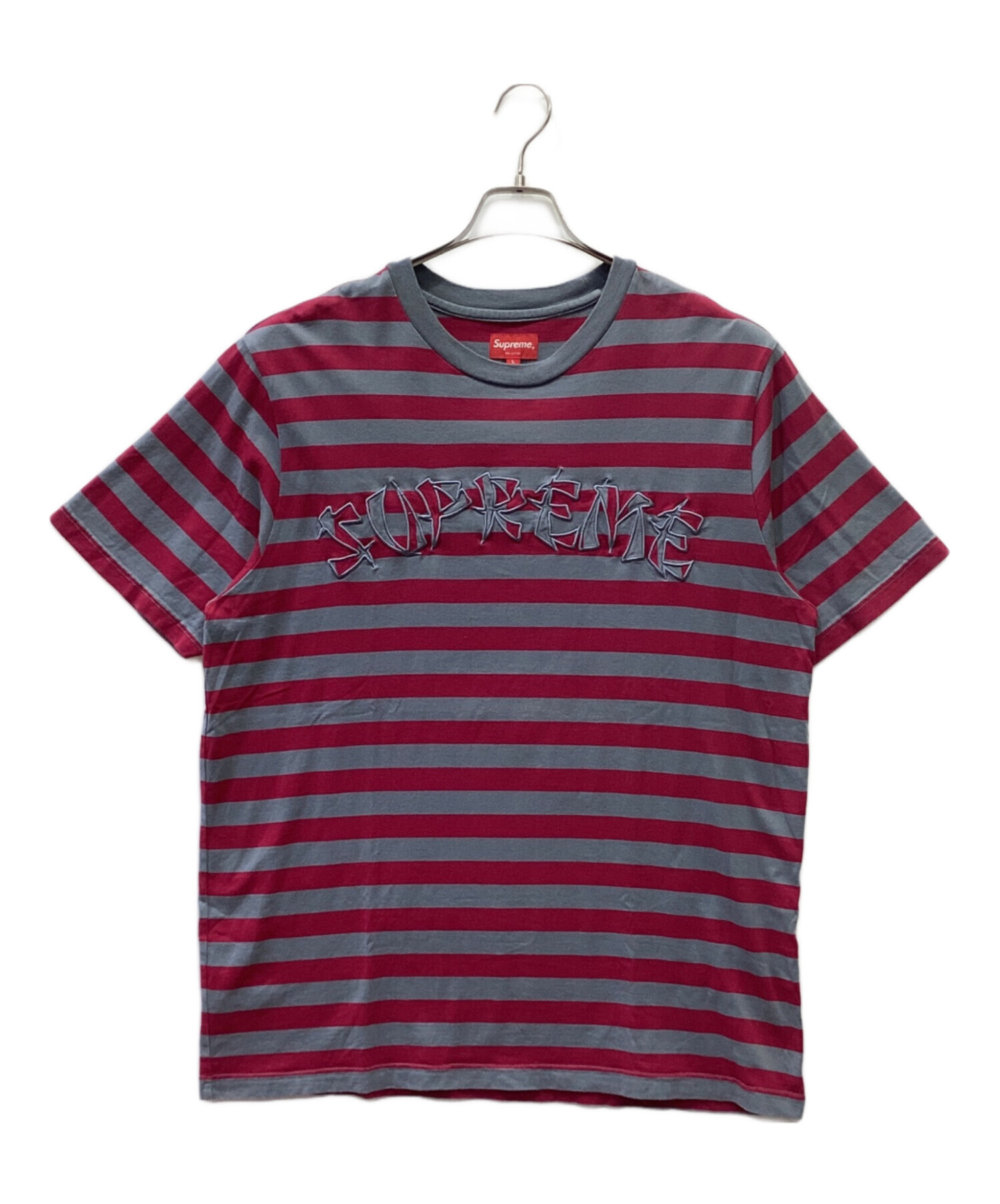 中古・古着通販】SUPREME (シュプリーム) ボーダーカットソー パープル 