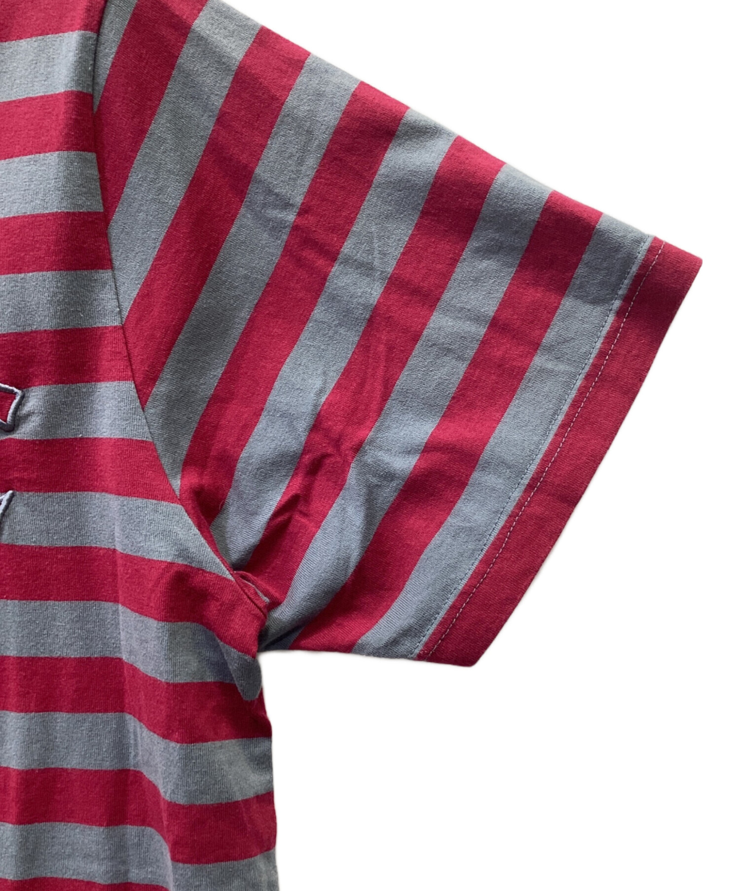 Supreme / 半袖シャツ/XL/コットン/GRY/ボーダー 中古・古着通販】SUPREME (シュプリーム) ボーダーカットソー パープル