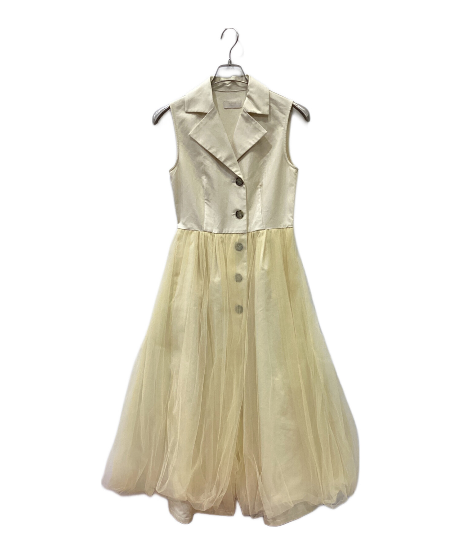 hybrid leather tulle spring coat 【公式通販】