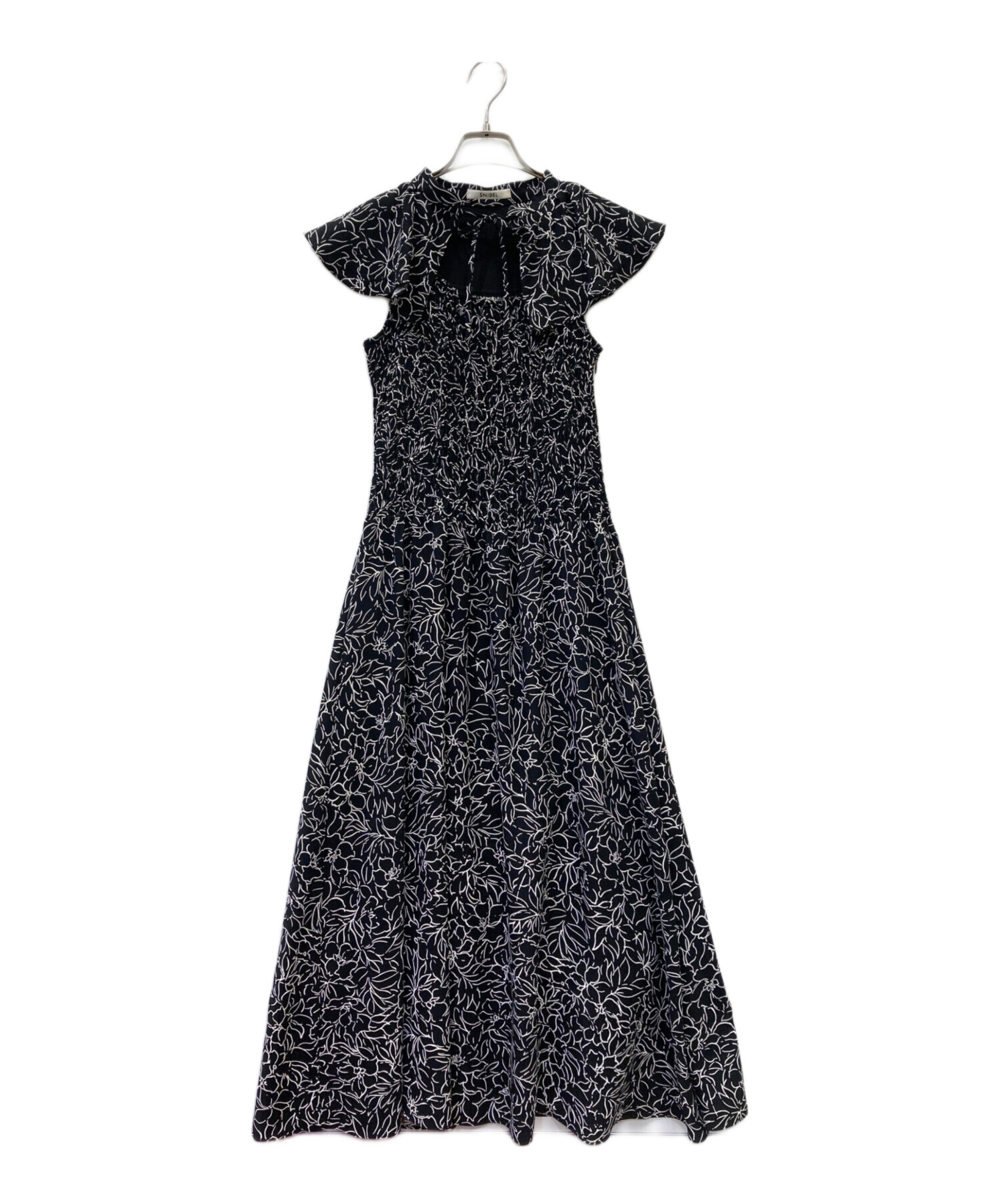 SNIDEL ブラック ワンピース　サイズ１ セール】【WEB限定サイズあり】オフショルボタンニット