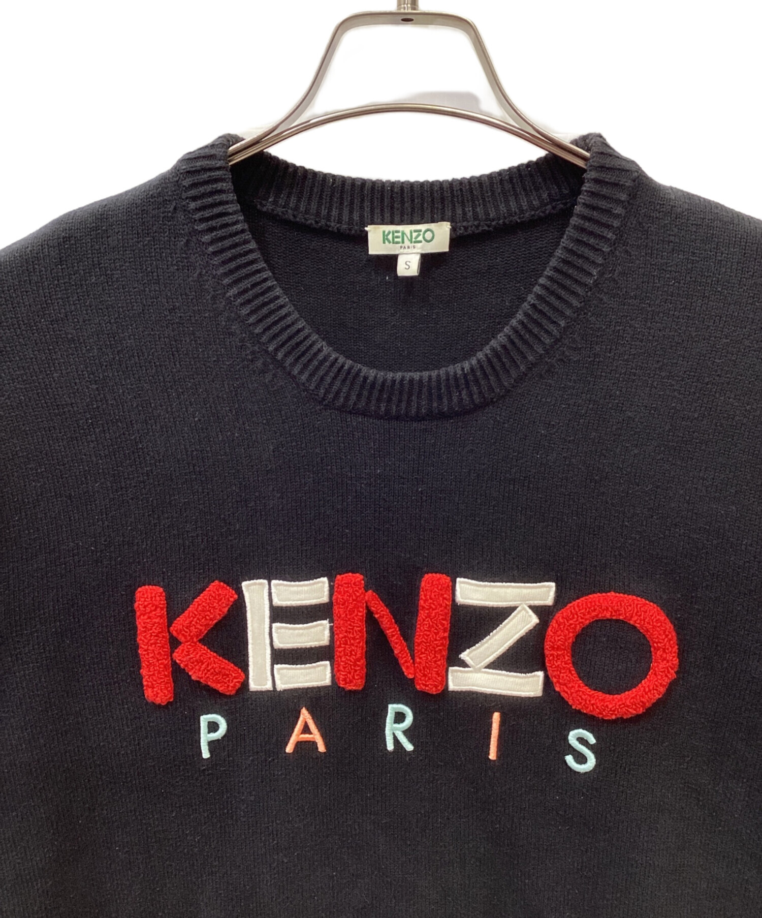 新品未使用　KENZO 2Y 90cm 中古・古着通販】KENZO (ケンゾー) ロゴニット ネイビー サイズ