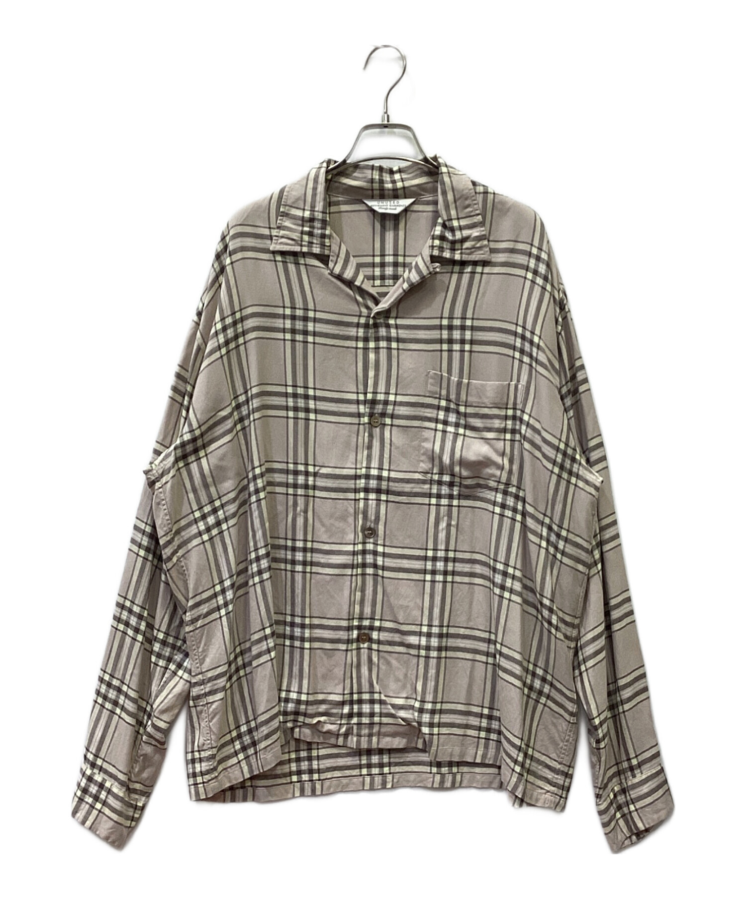 中古・古着通販】UNUSED (アンユーズド) チェックシャツ ベージュ