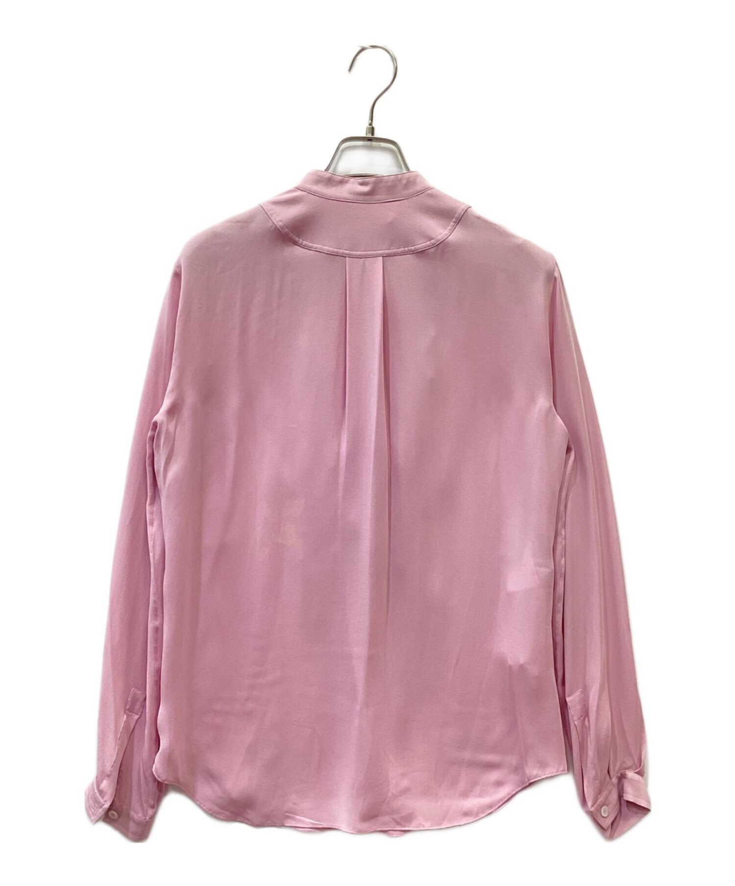 GUCCI グッチ シルク 長袖シャツ ピンク サイズ40 イタリア製 中古・古着通販】GUCCI (グッチ) シルクシャツ ピンク サイズ:38