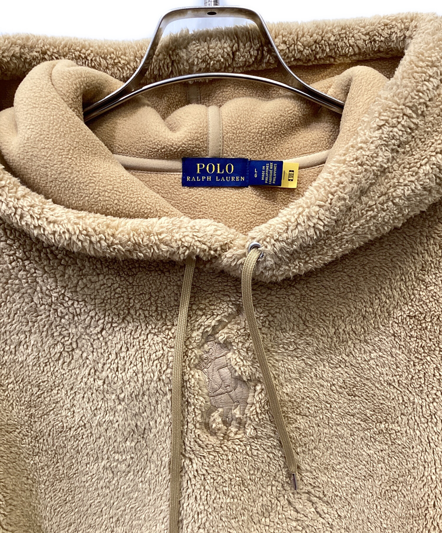 Polo Ralph Lauren ボアパーカー キャメル 中古・古着通販】POLO RALPH LAUREN (ポロ・ラルフローレン) ボアプル